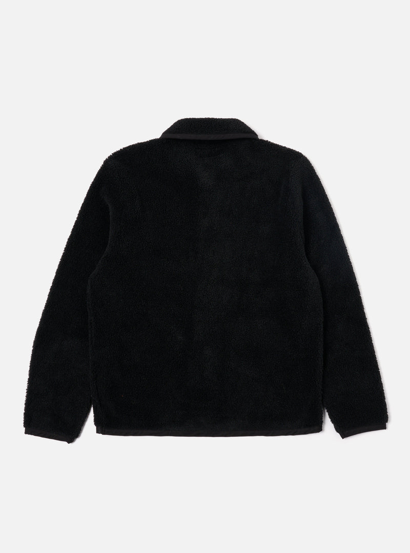 Universal Works Lancaster Jacket in Black Mountain Fleece