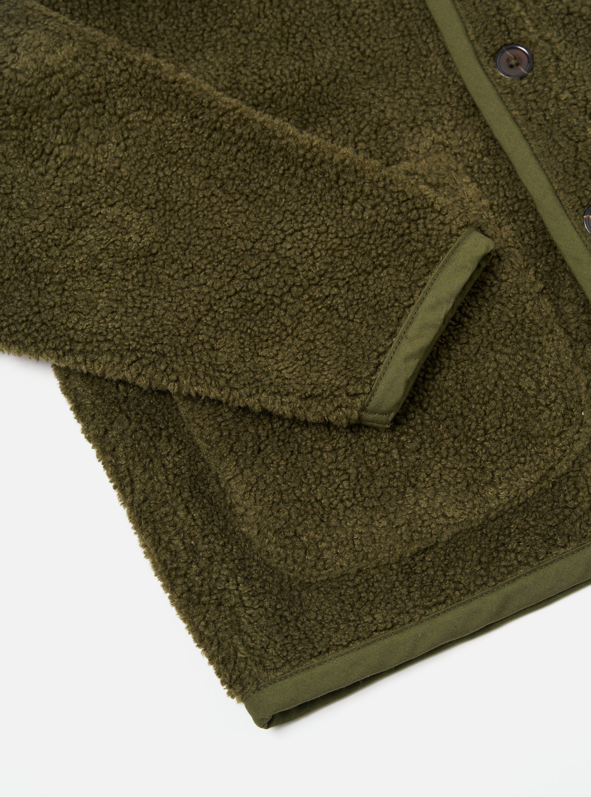 Universal Works Lancaster Jacket in Olive Mountain Fleece