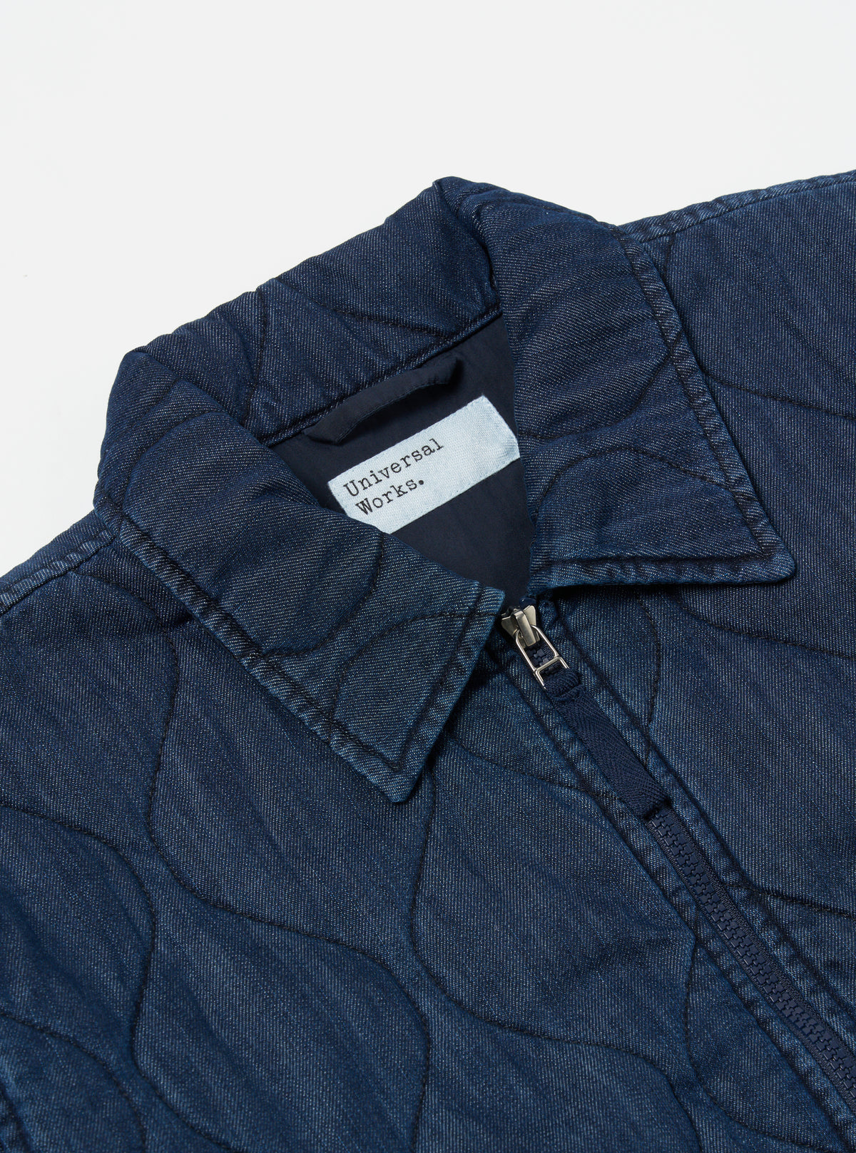 Universal Works Gower Jacket in Indigo Quilt Denim