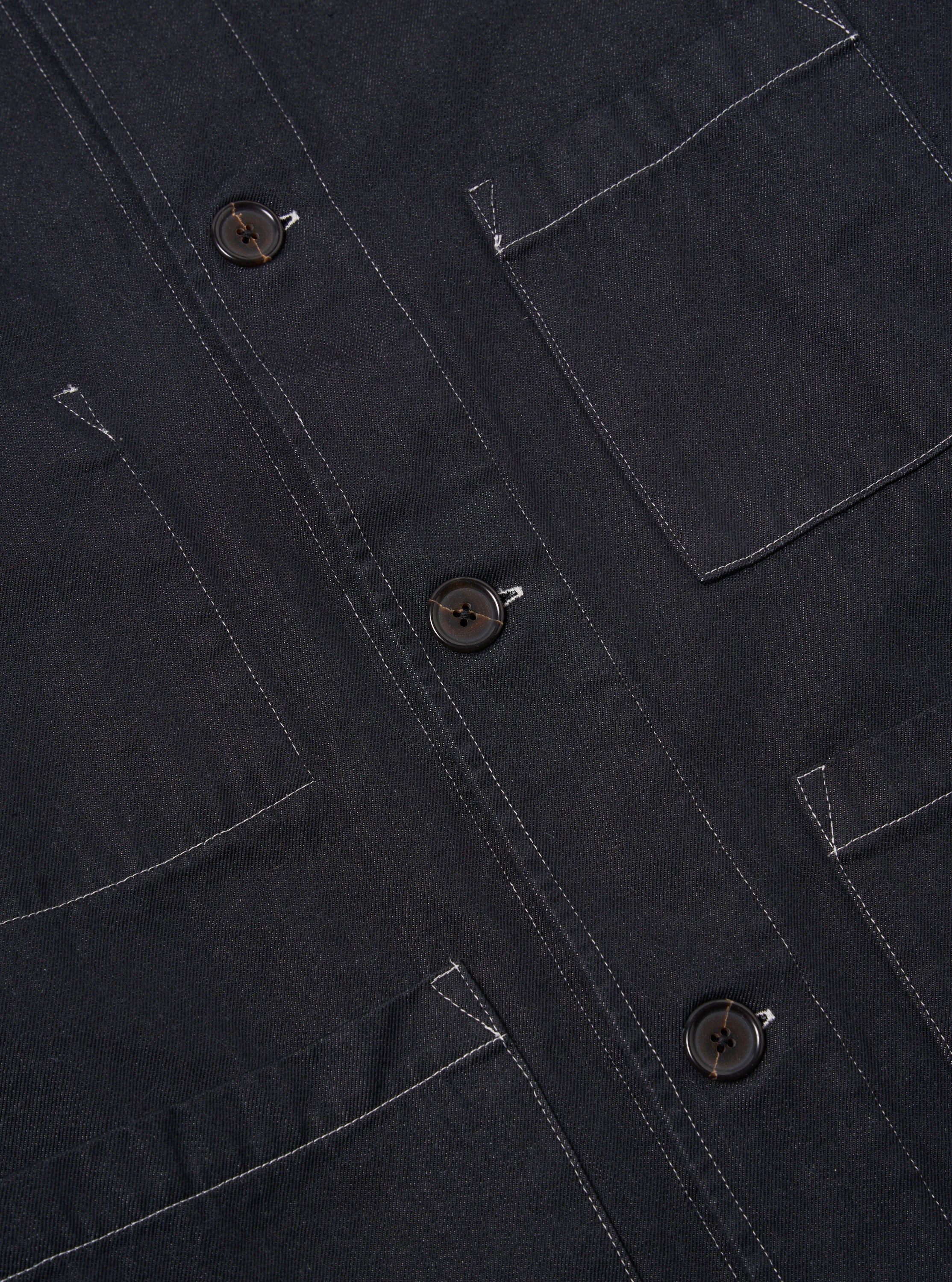 Universal Works Coverall Jacket in Black Cali Denim