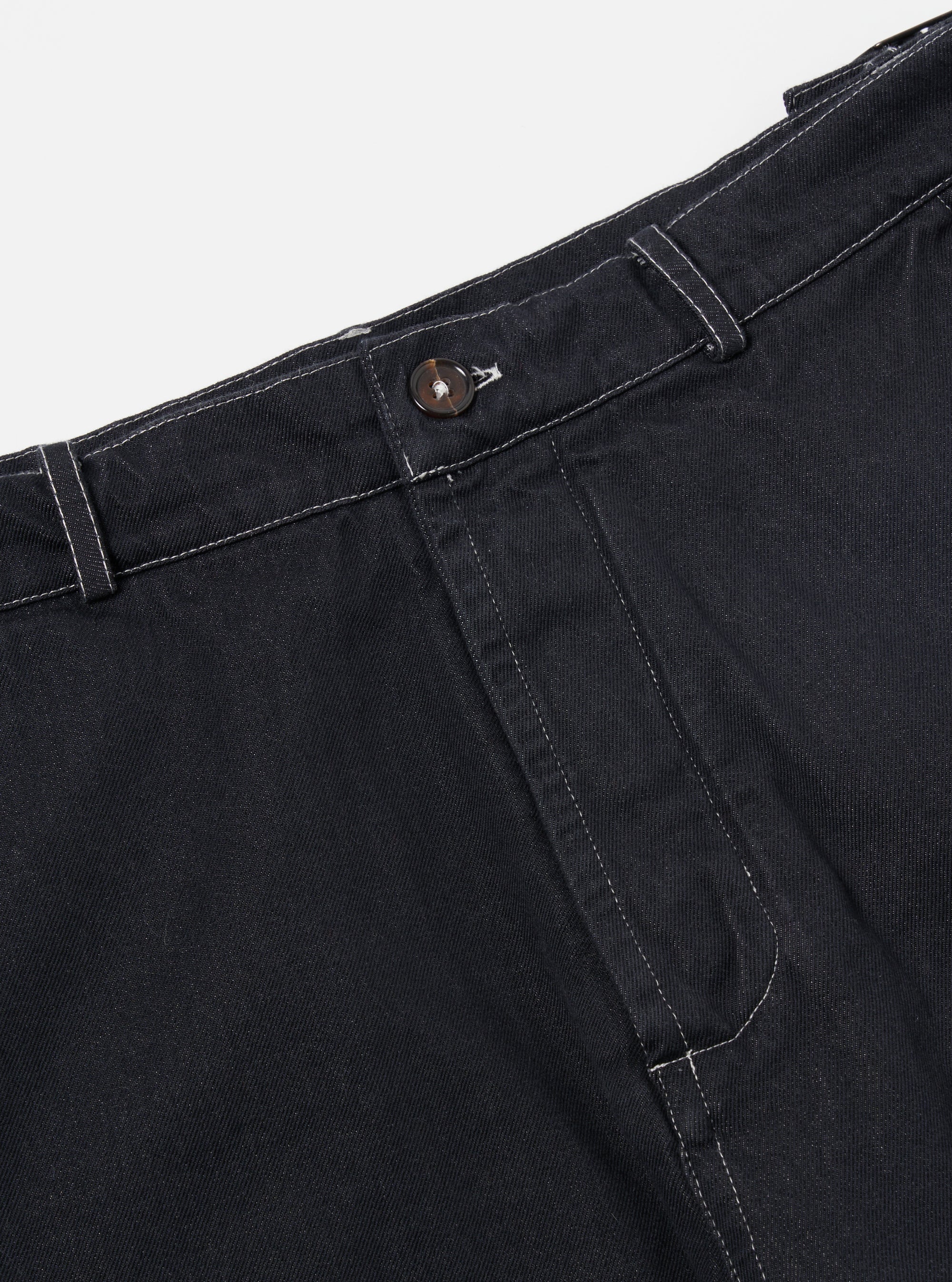 Universal Works Coverall Pant in Black Cali Denim