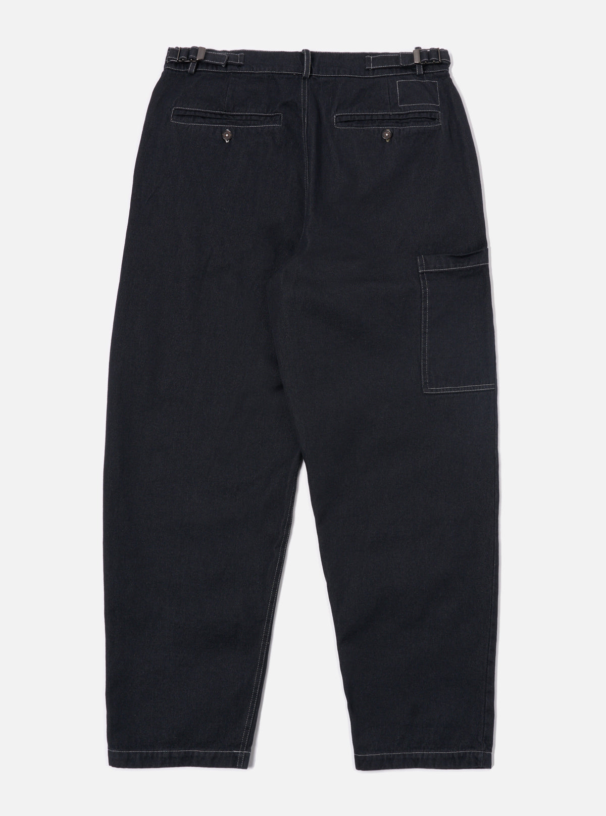 Universal Works Coverall Pant in Black Cali Denim