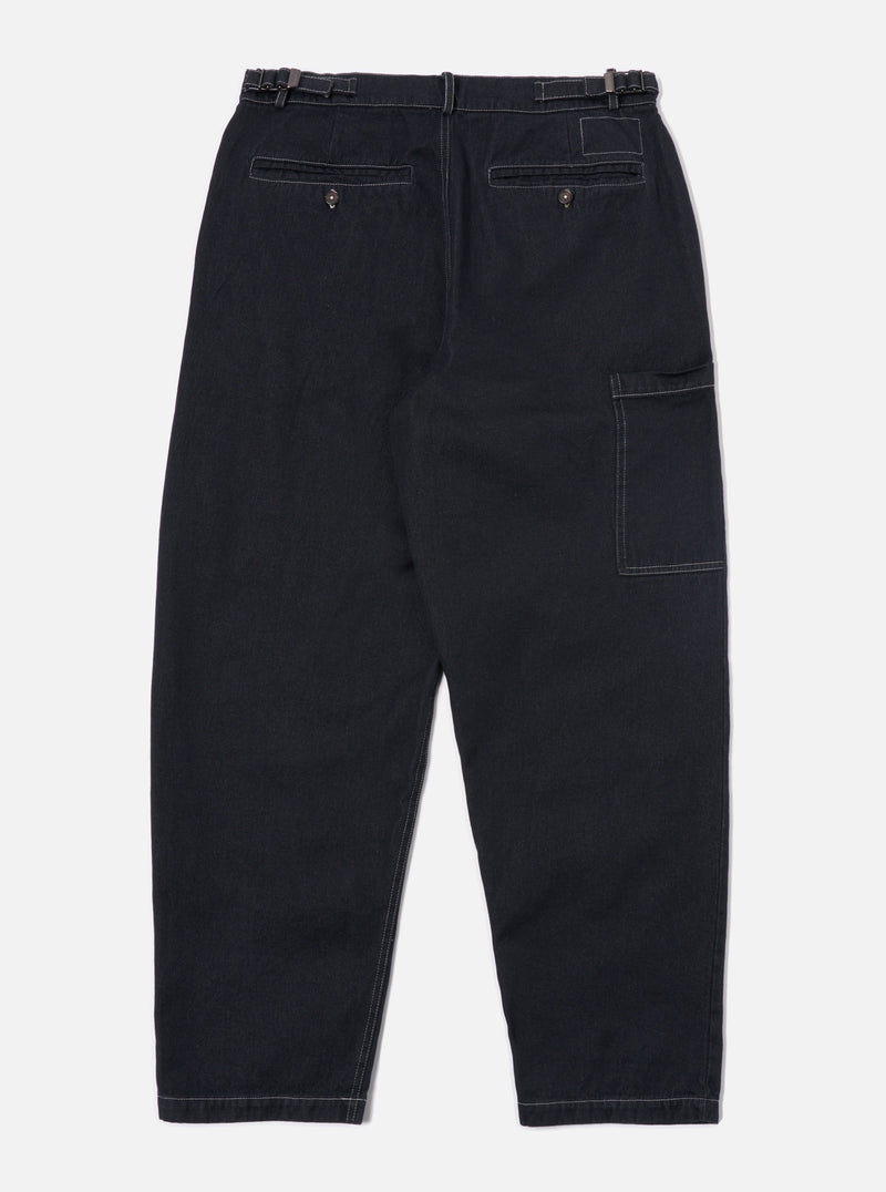 Universal Works Coverall Pant in Black Cali Denim