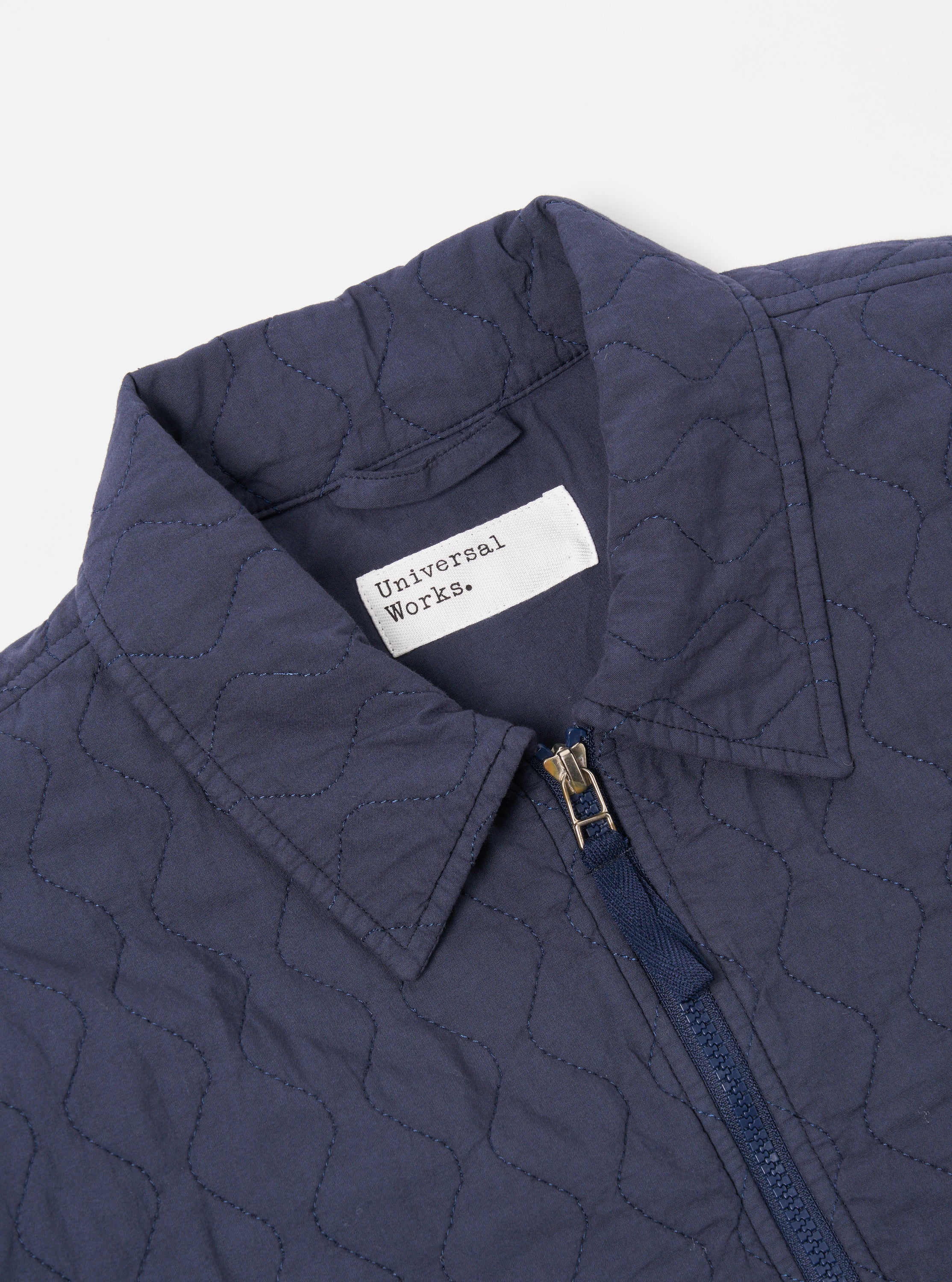 Universal Works Gower Jacket in Dark Navy Quilt Cotton