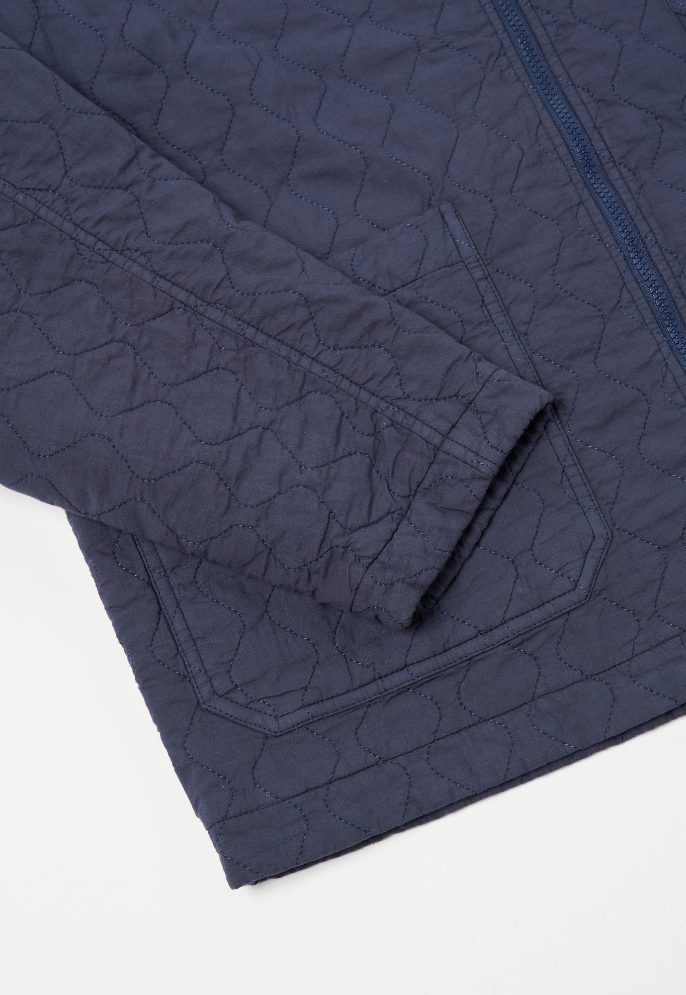 Universal Works Gower Jacket in Dark Navy Quilt Cotton