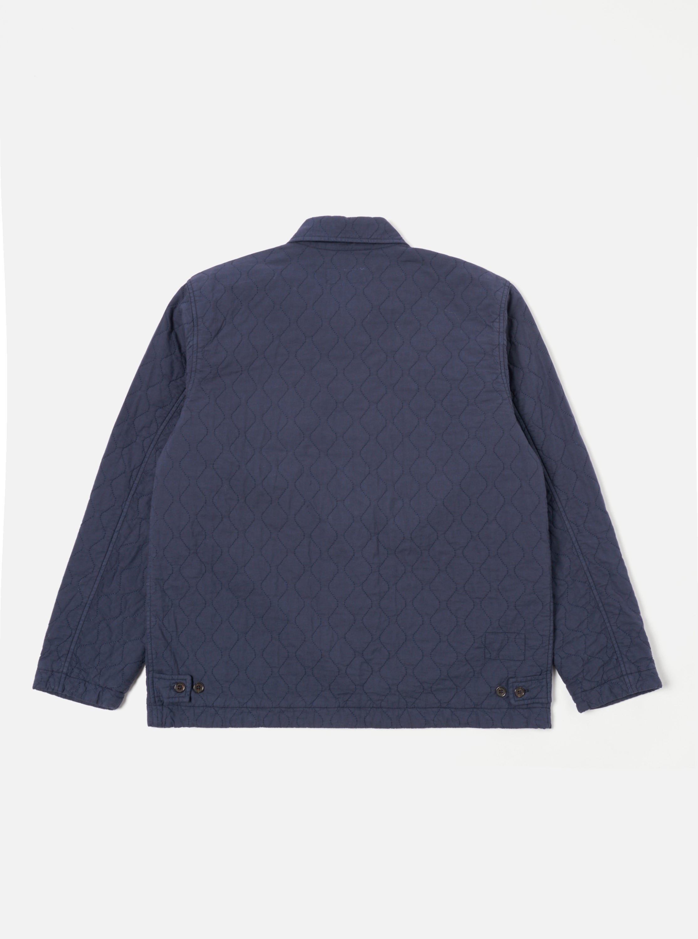 Universal Works Gower Jacket in Dark Navy Quilt Cotton