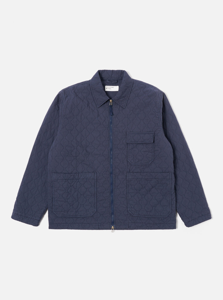 Universal Works Gower Jacket in Dark Navy Quilt Cotton