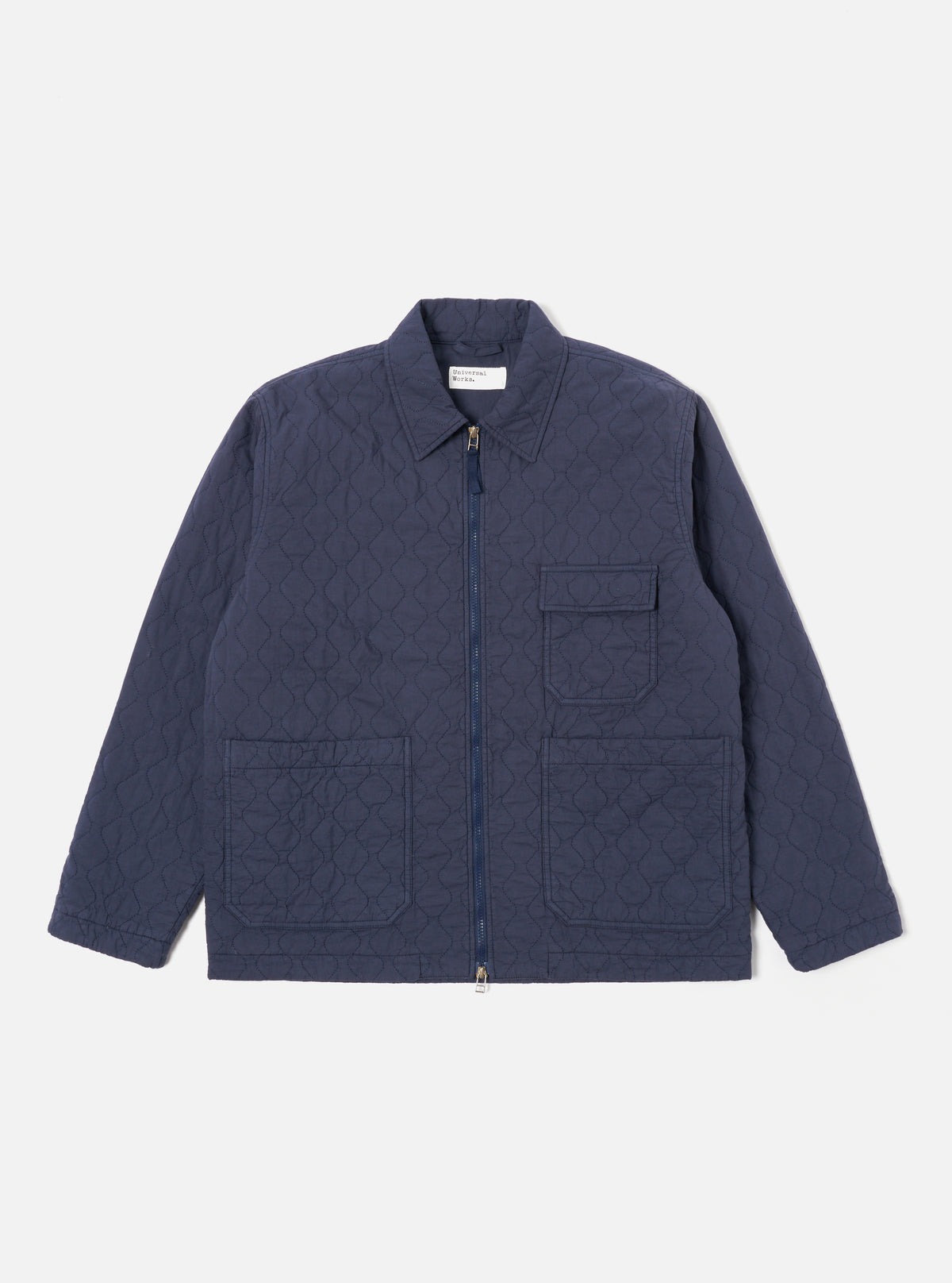 Universal Works Gower Jacket in Dark Navy Quilt Cotton