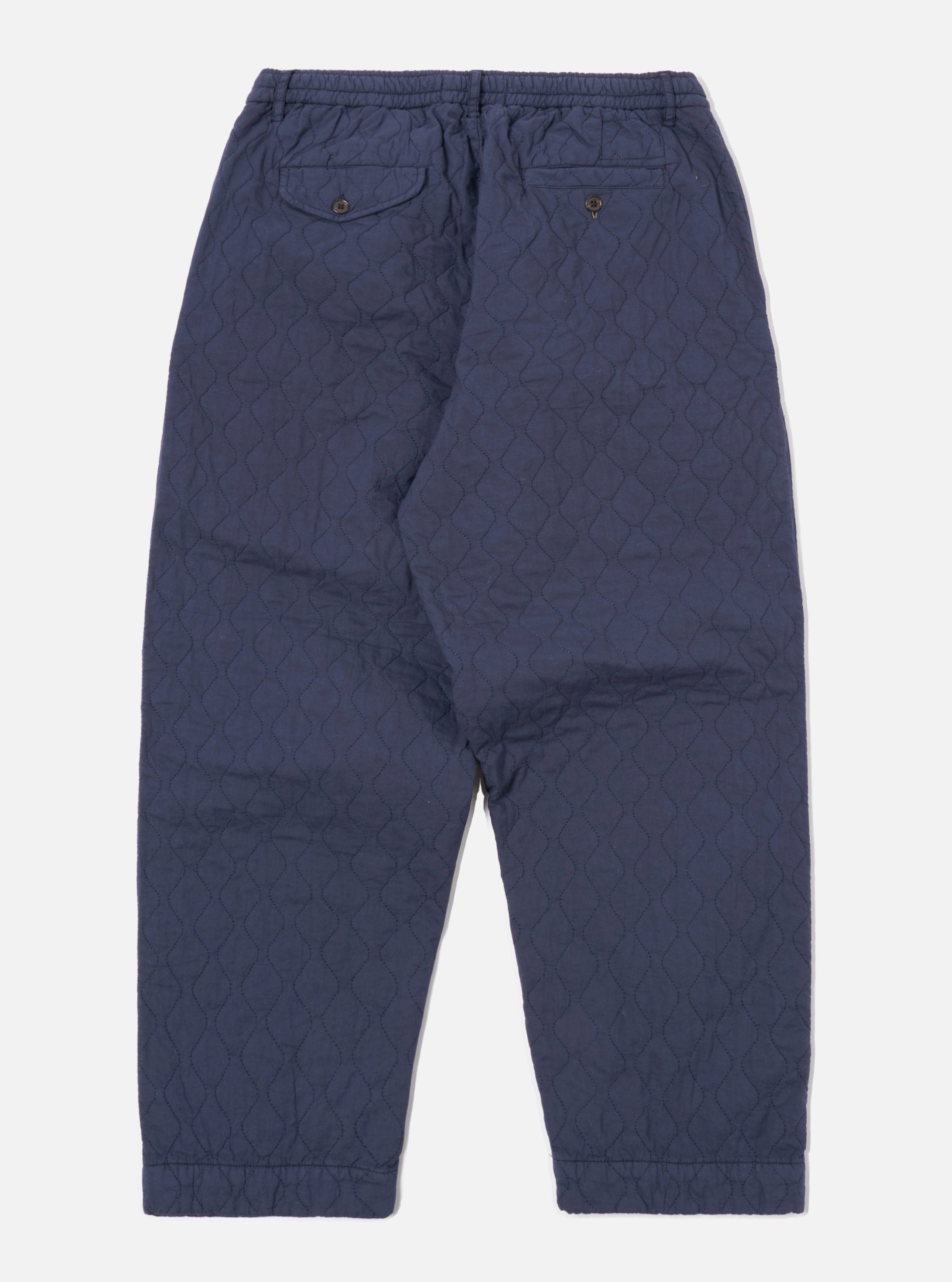 Universal Works Oxford Pant in Dark Navy Quilt Cotton