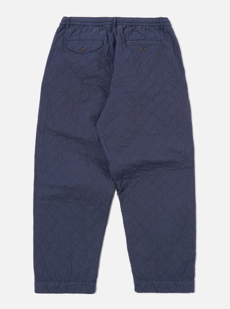 Universal Works Oxford Pant in Dark Navy Quilt Cotton