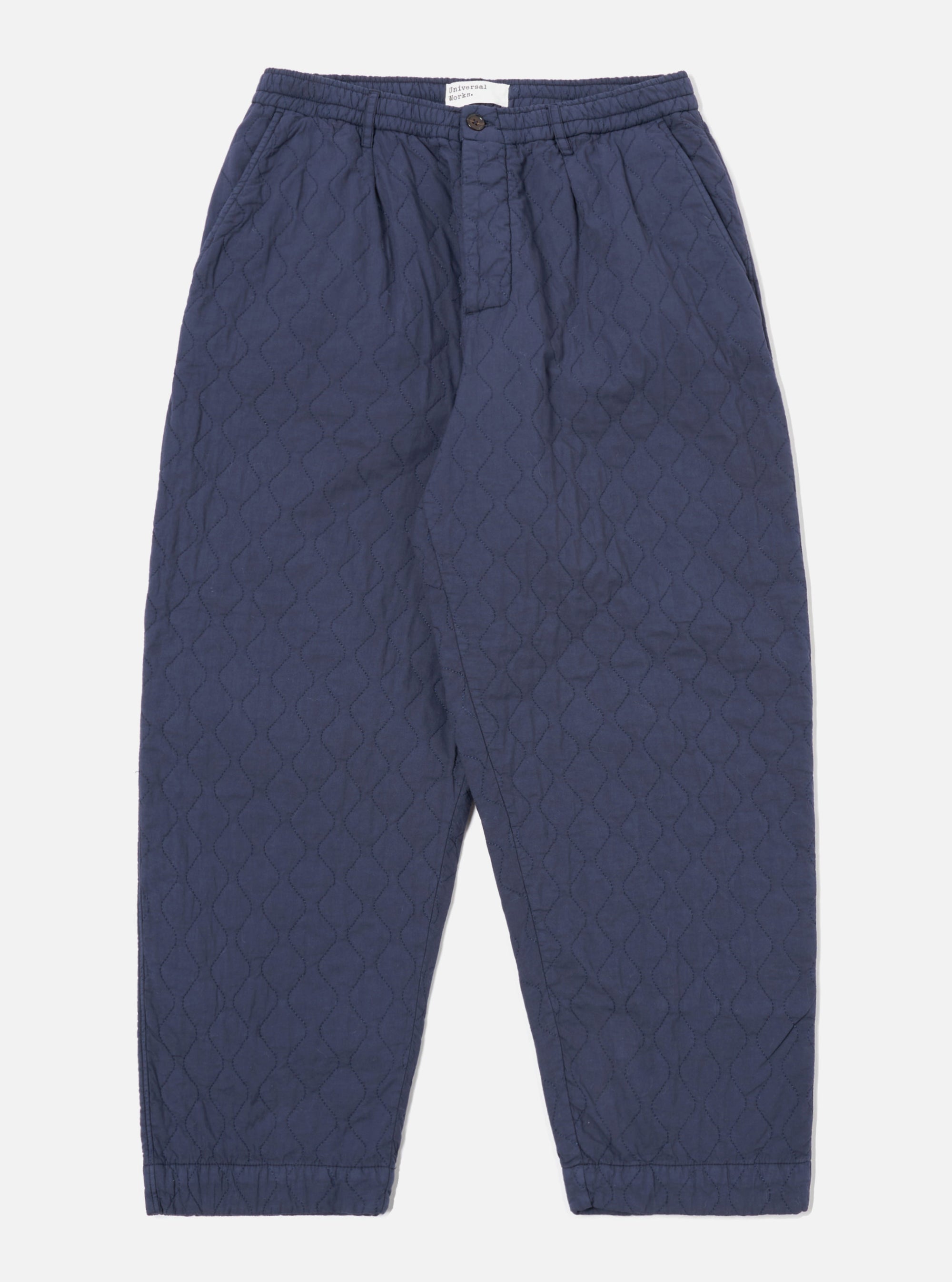 Universal Works Oxford Pant in Dark Navy Quilt Cotton