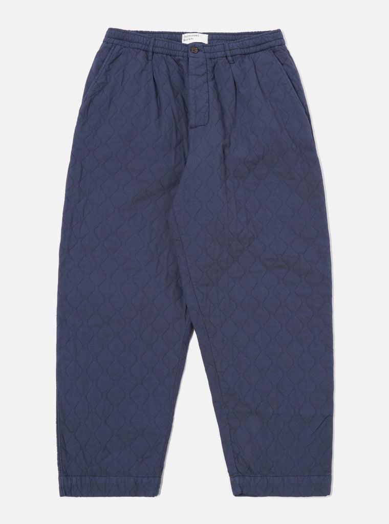 Universal Works Oxford Pant in Dark Navy Quilt Cotton