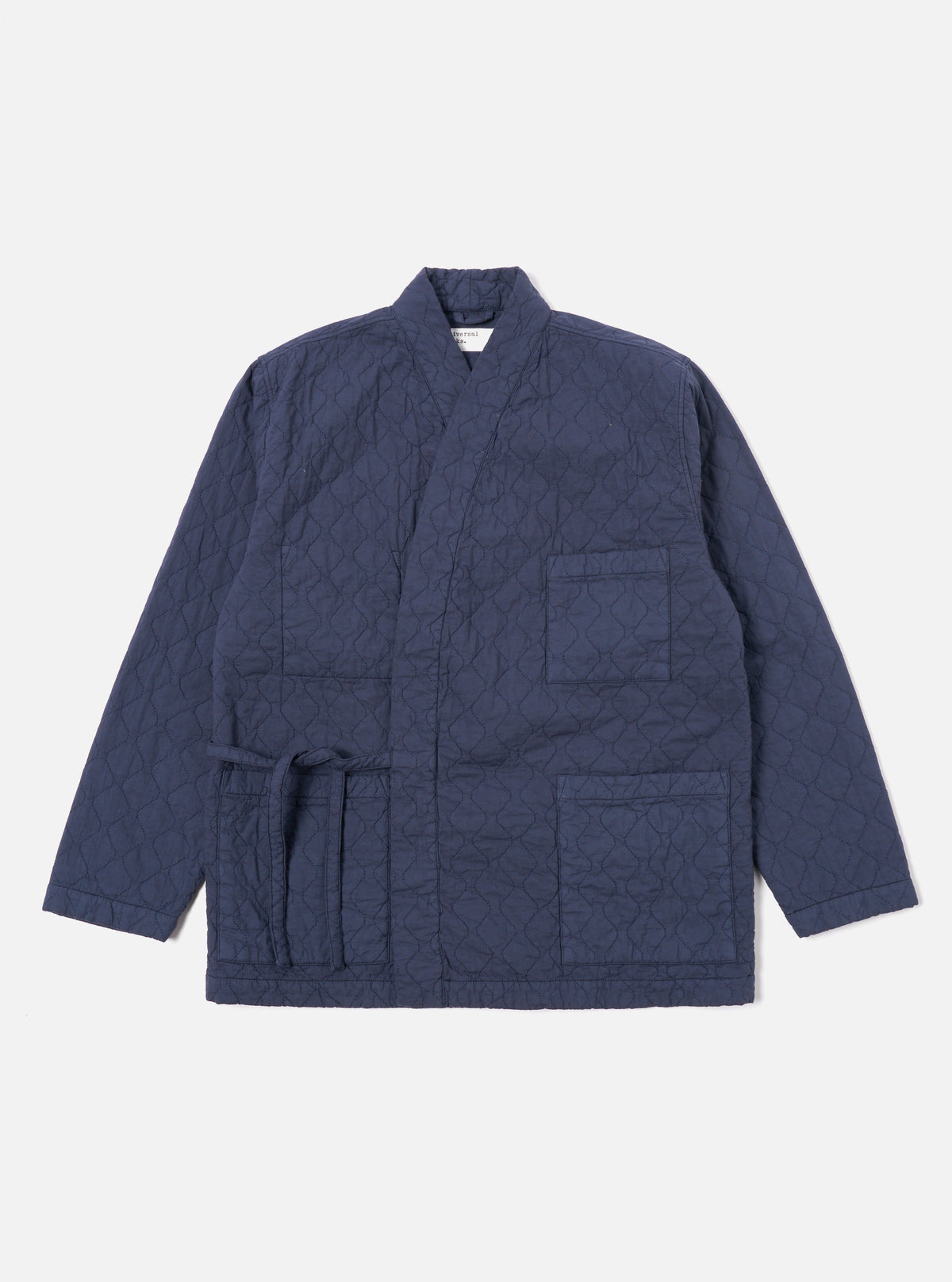 Universal Works Kyoto Work Jacket in Dark Navy Quilt Cotton