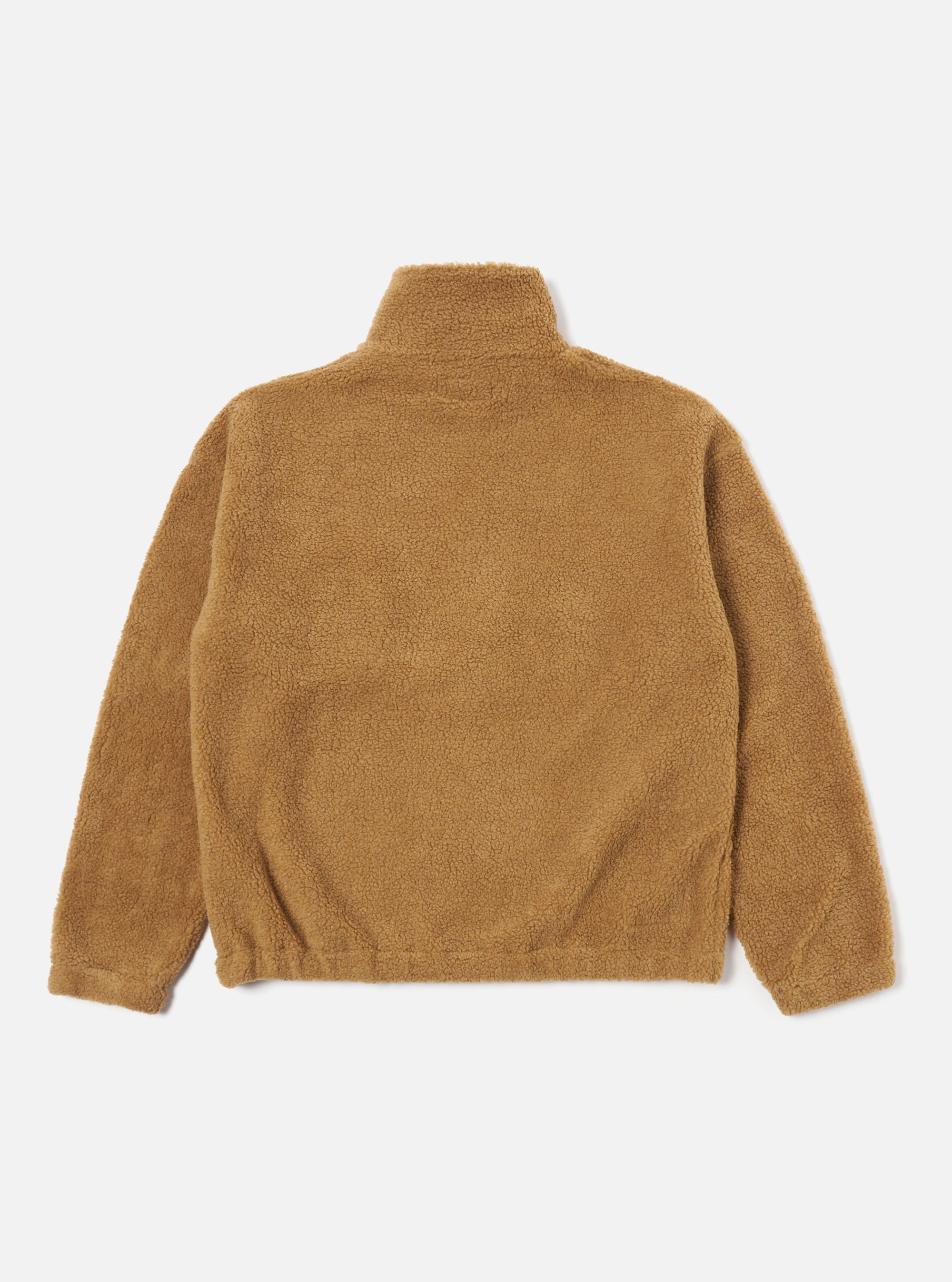 Universal Works Ramsay Quarter Zip in Sand Mountain Fleece