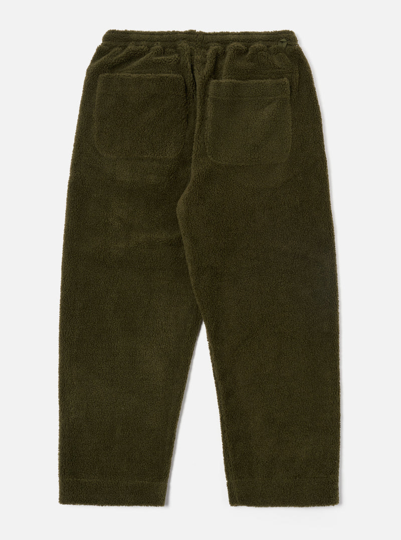 Universal Works Judo Pant in Olive Mountain Fleece