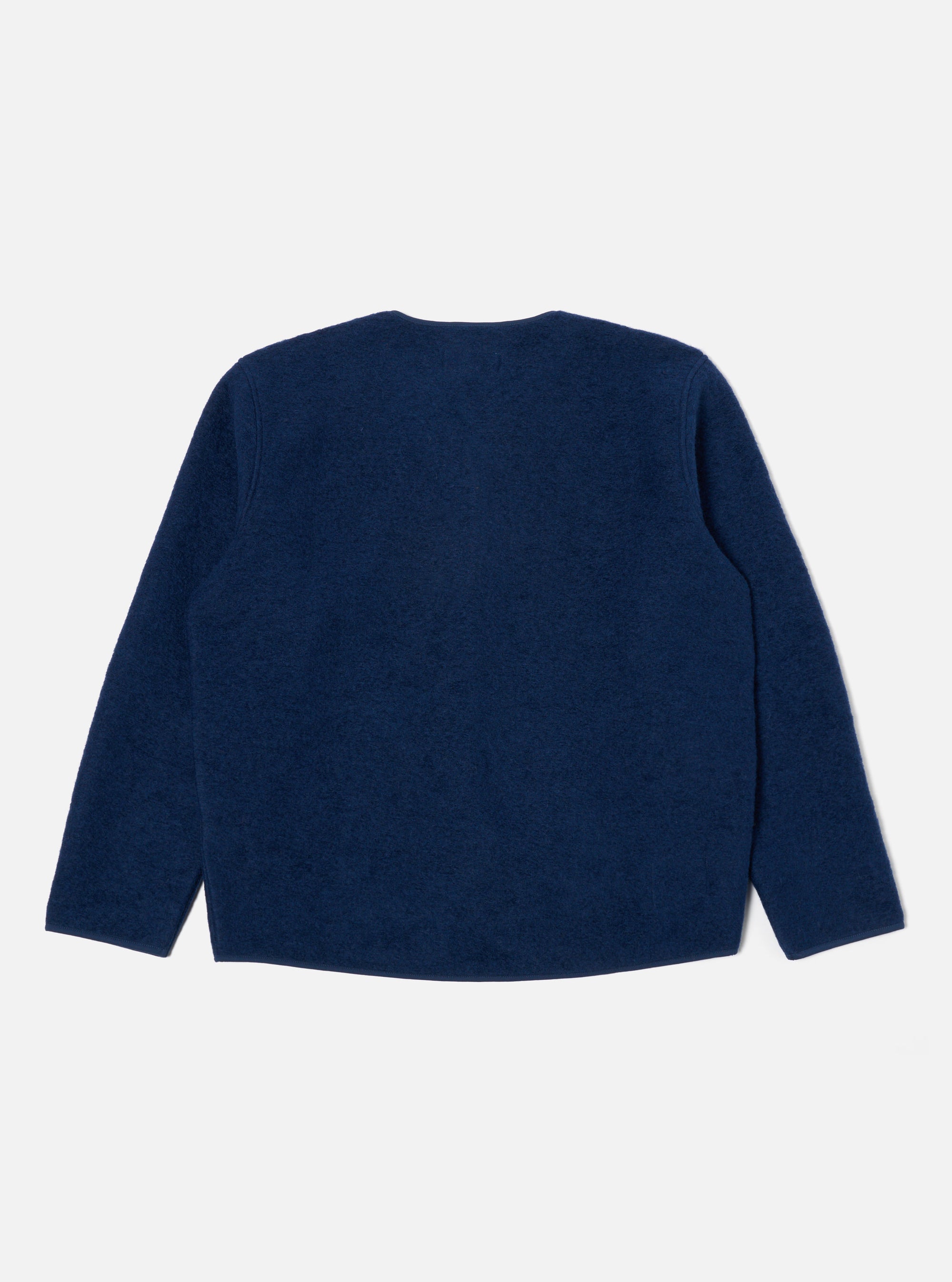 Universal Works Zip Liner Jacket in Indigo Wool Fleece