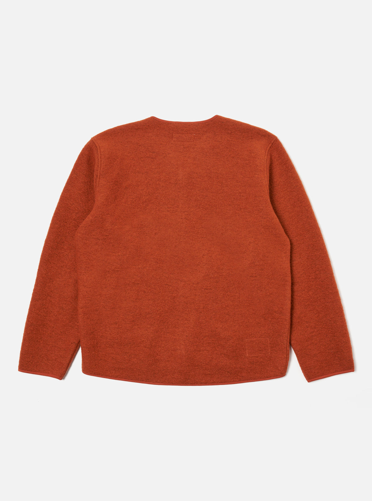 Universal Works Zip Liner Jacket in Orange Wool Fleece