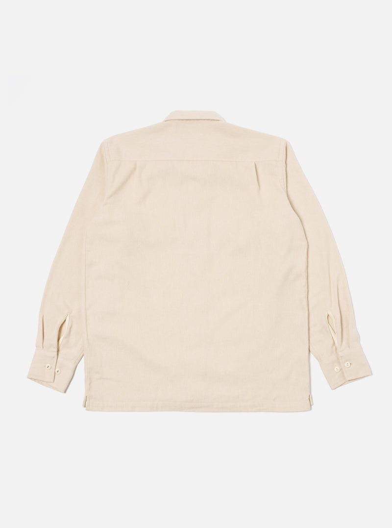 Universal Works L/S Utility Shirt in Ecru Alaska Cotton