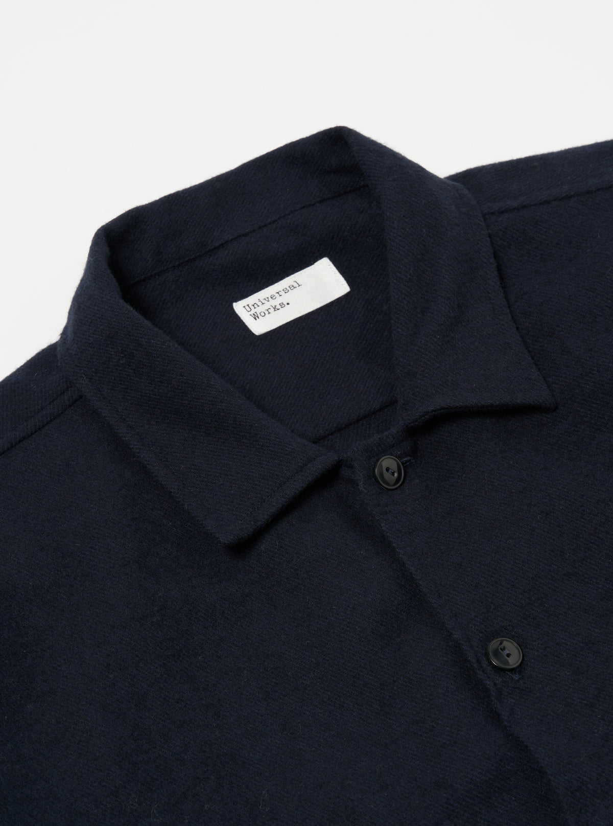 Universal Works L/S Utility Shirt in Navy Alaska Cotton