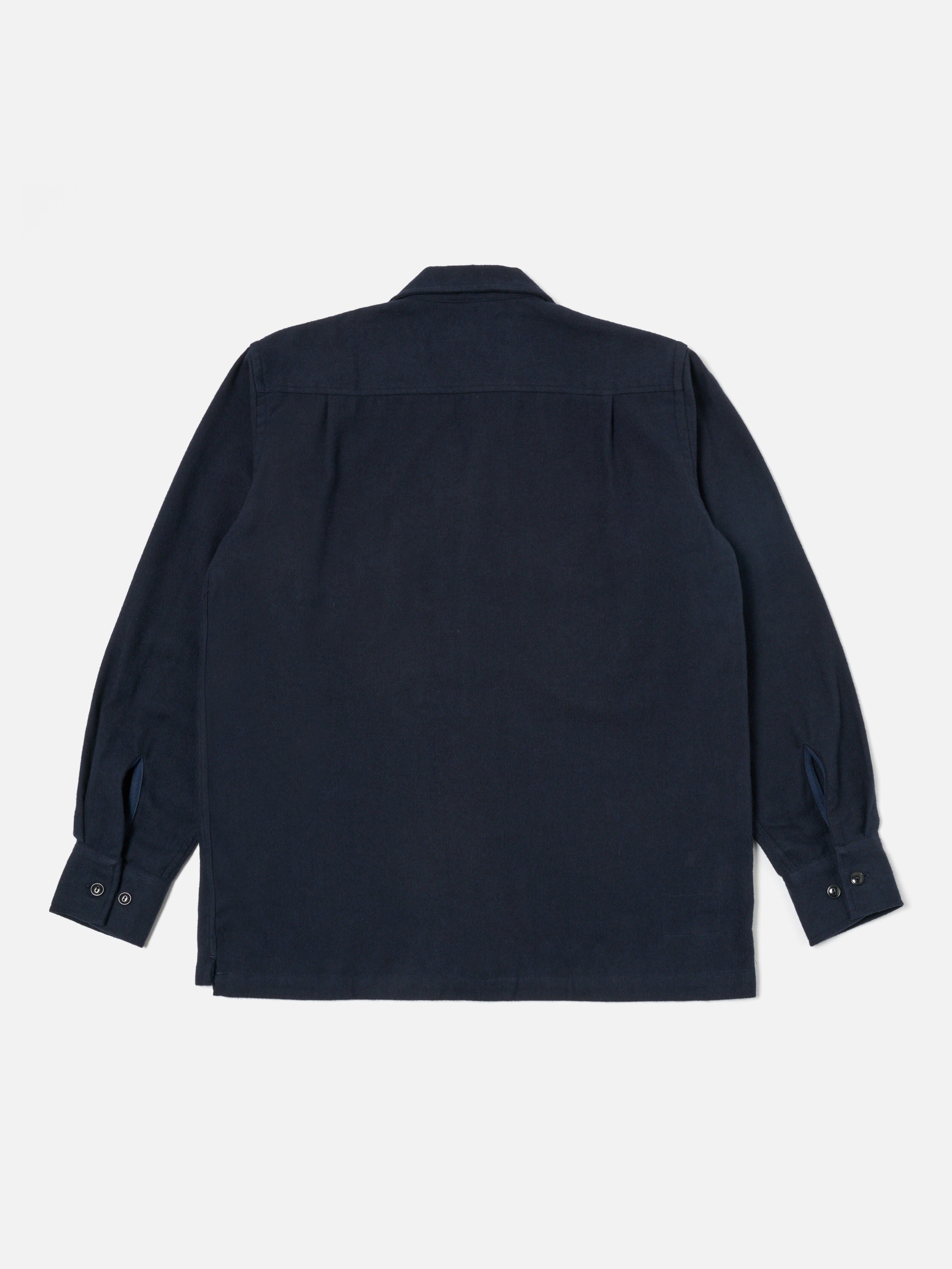 Universal Works L/S Utility Shirt in Navy Military Shirting