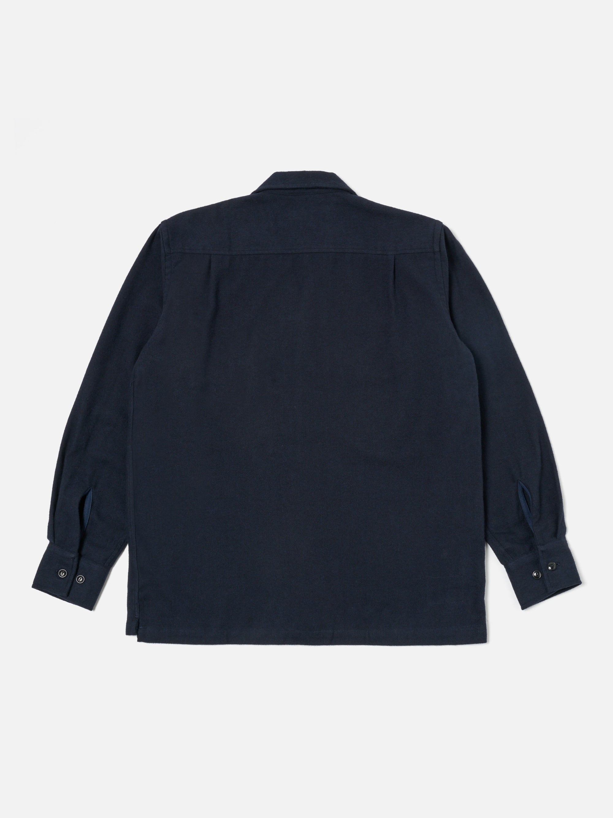 Universal Works L/S Utility Shirt in Navy Alaska Cotton