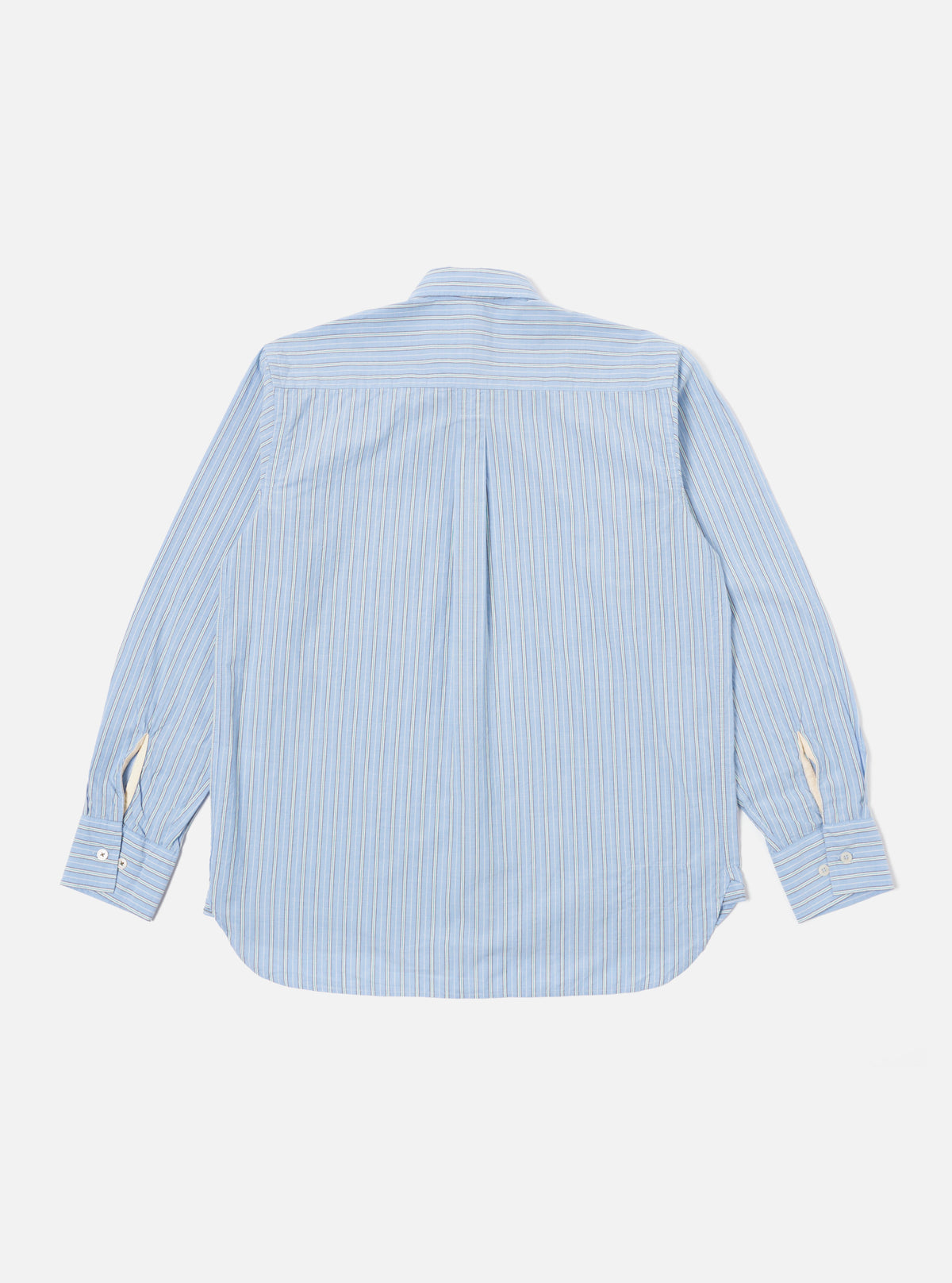 Universal Works Lazy Day Shirt in Blue Chelsea Cotton Stripe