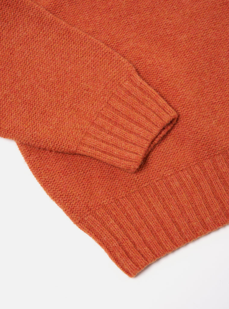 Universal Works Seamless Crew in Burnt Orange Supersoft Knit