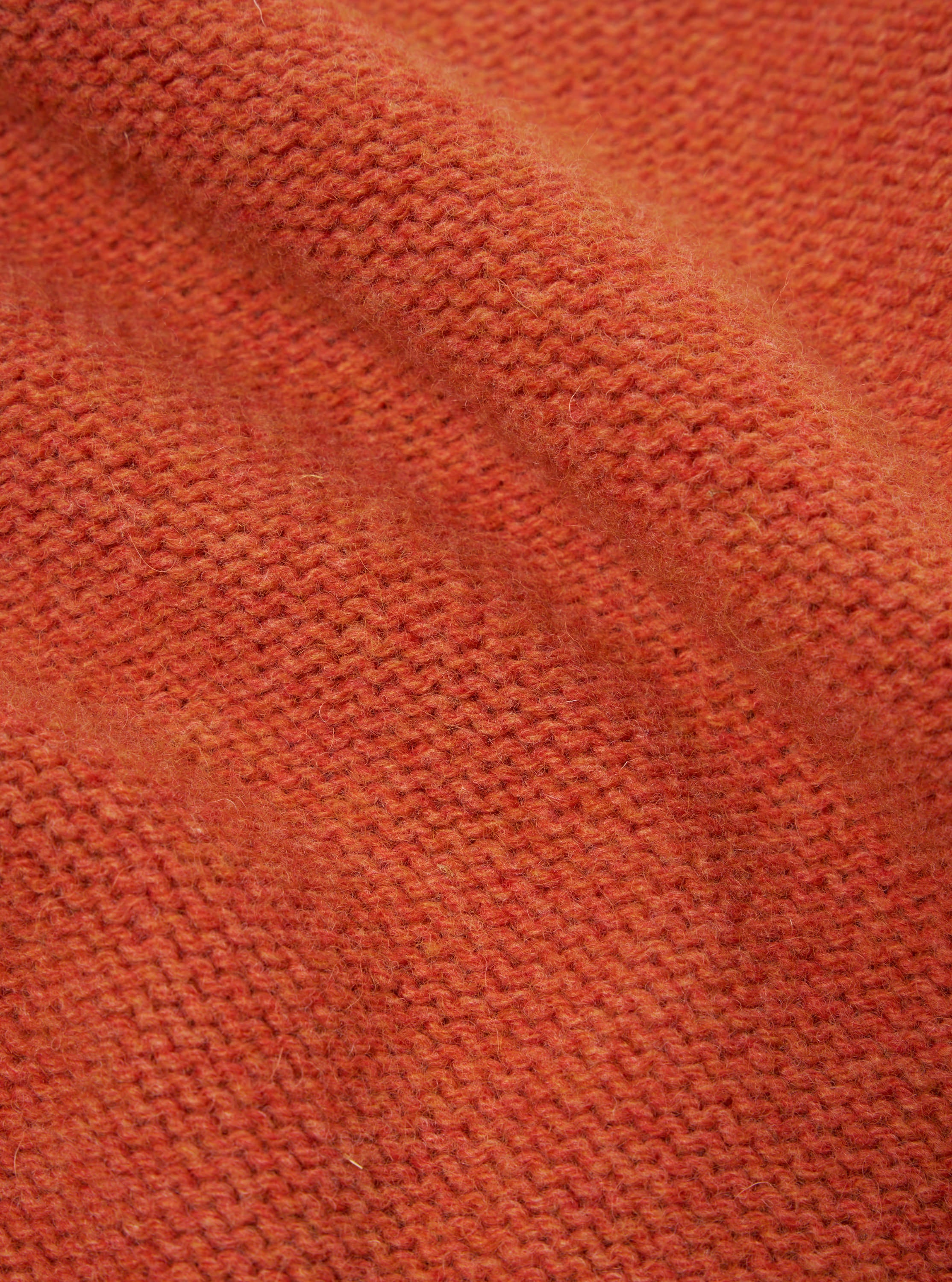 Universal Works Seamless Crew in Burnt Orange Supersoft Knit