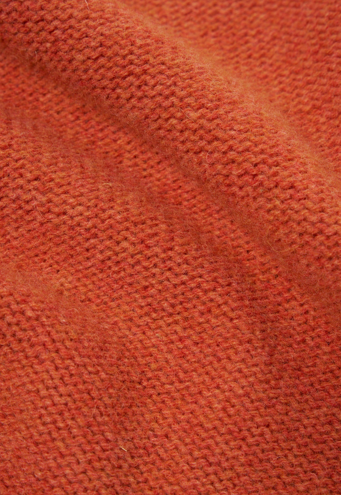 Universal Works Seamless Crew in Burnt Orange Supersoft Knit