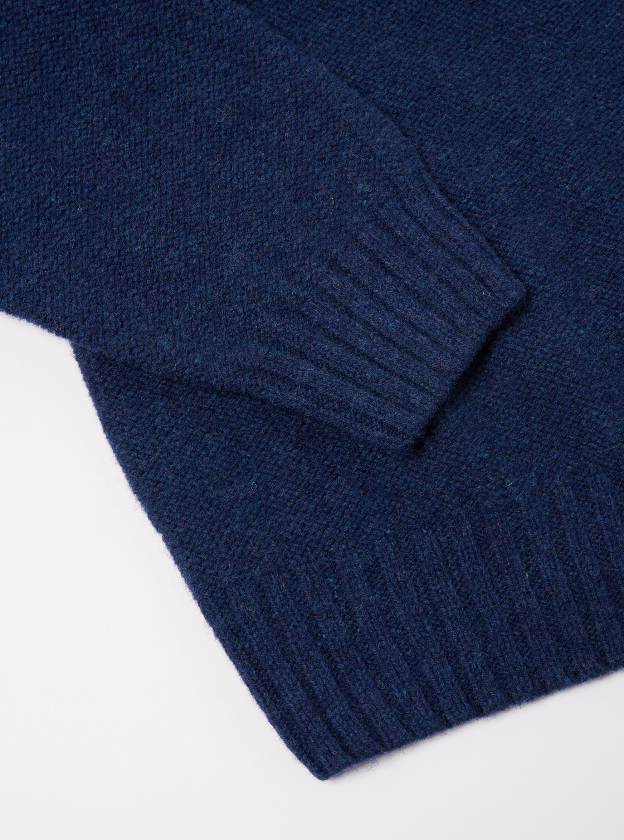 Universal Works Seamless Crew in Indigo Supersoft Knit