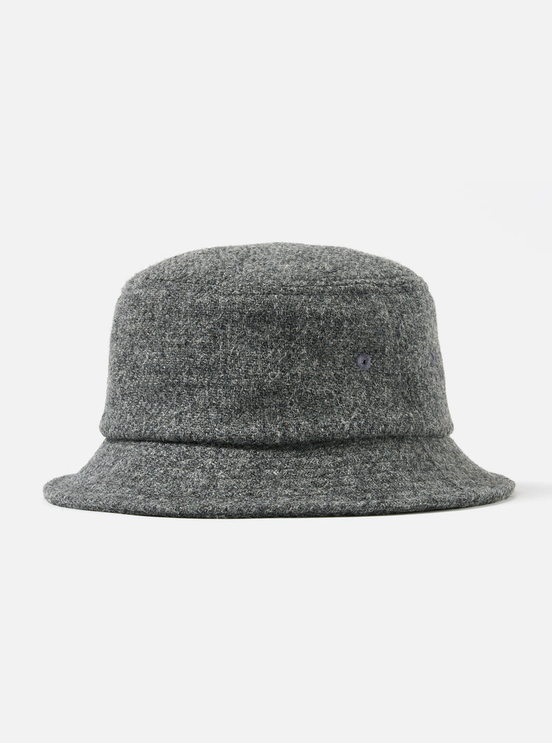 Universal Works Lewis Hat in Grey Harris Tweed