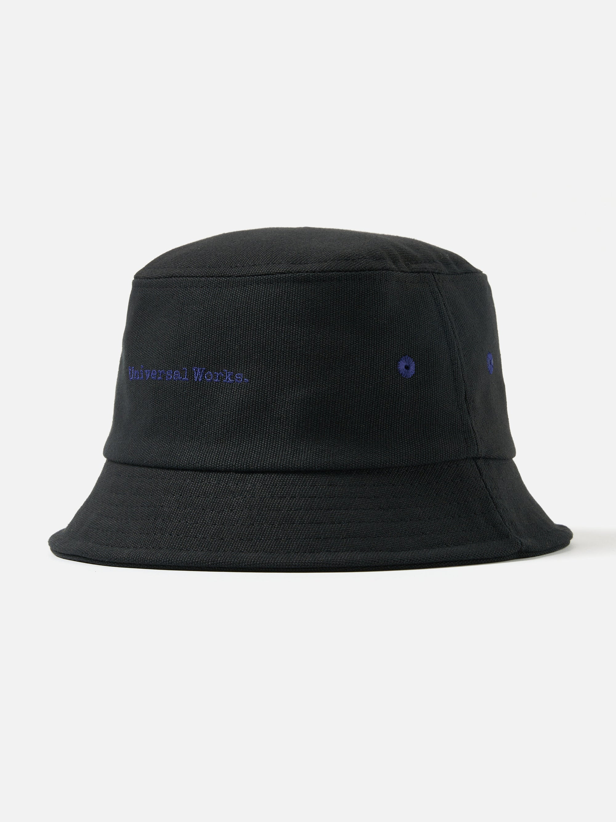 Universal Works Lewis Hat in Black Canvas