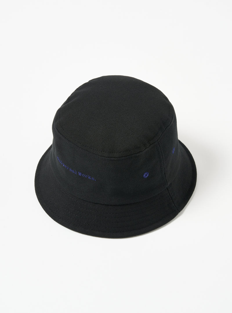 Universal Works Lewis Hat in Black Canvas