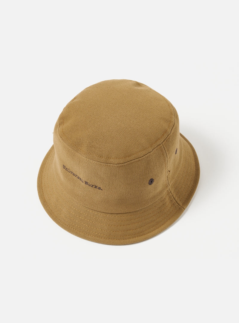 Universal Works Lewis Hat in Khaki Canvas