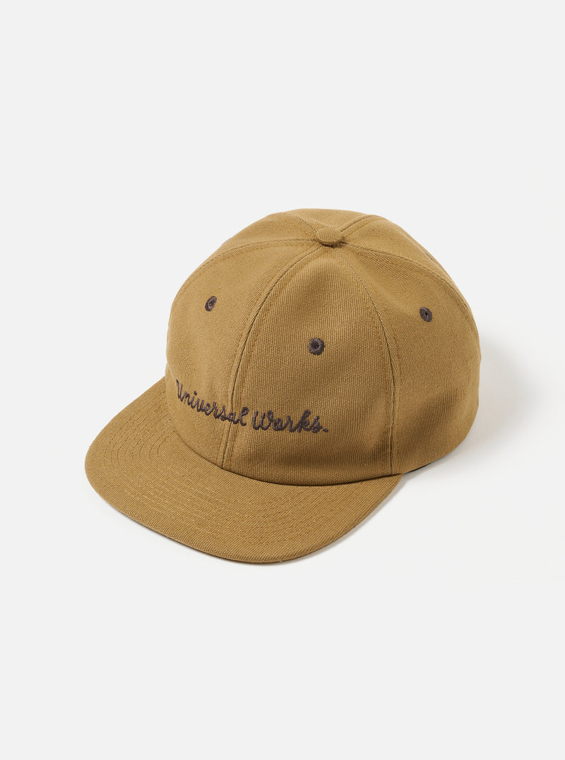 Universal Works Baseball Hat in Khaki Canvas