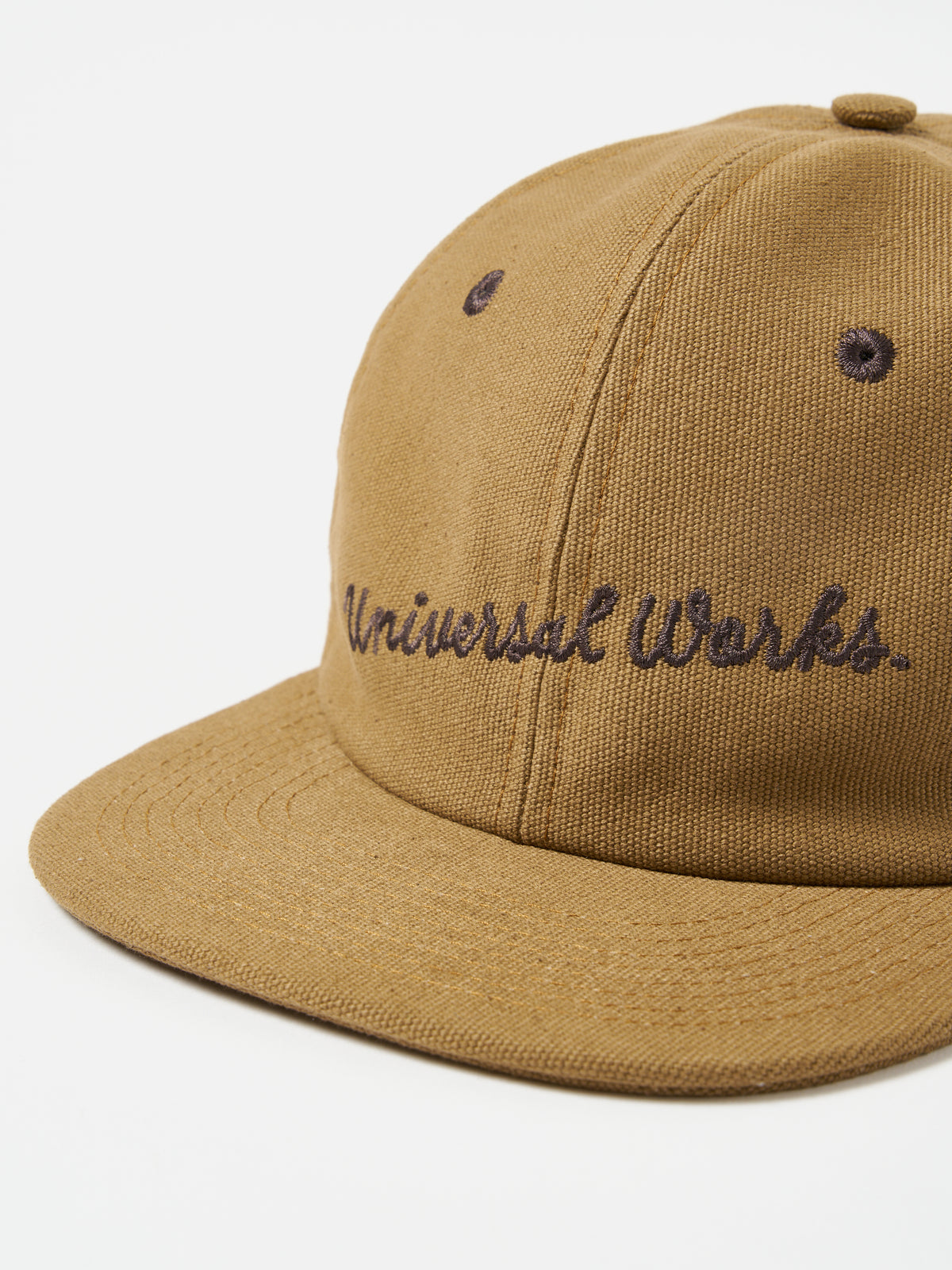 Universal Works Baseball Hat in Khaki Canvas