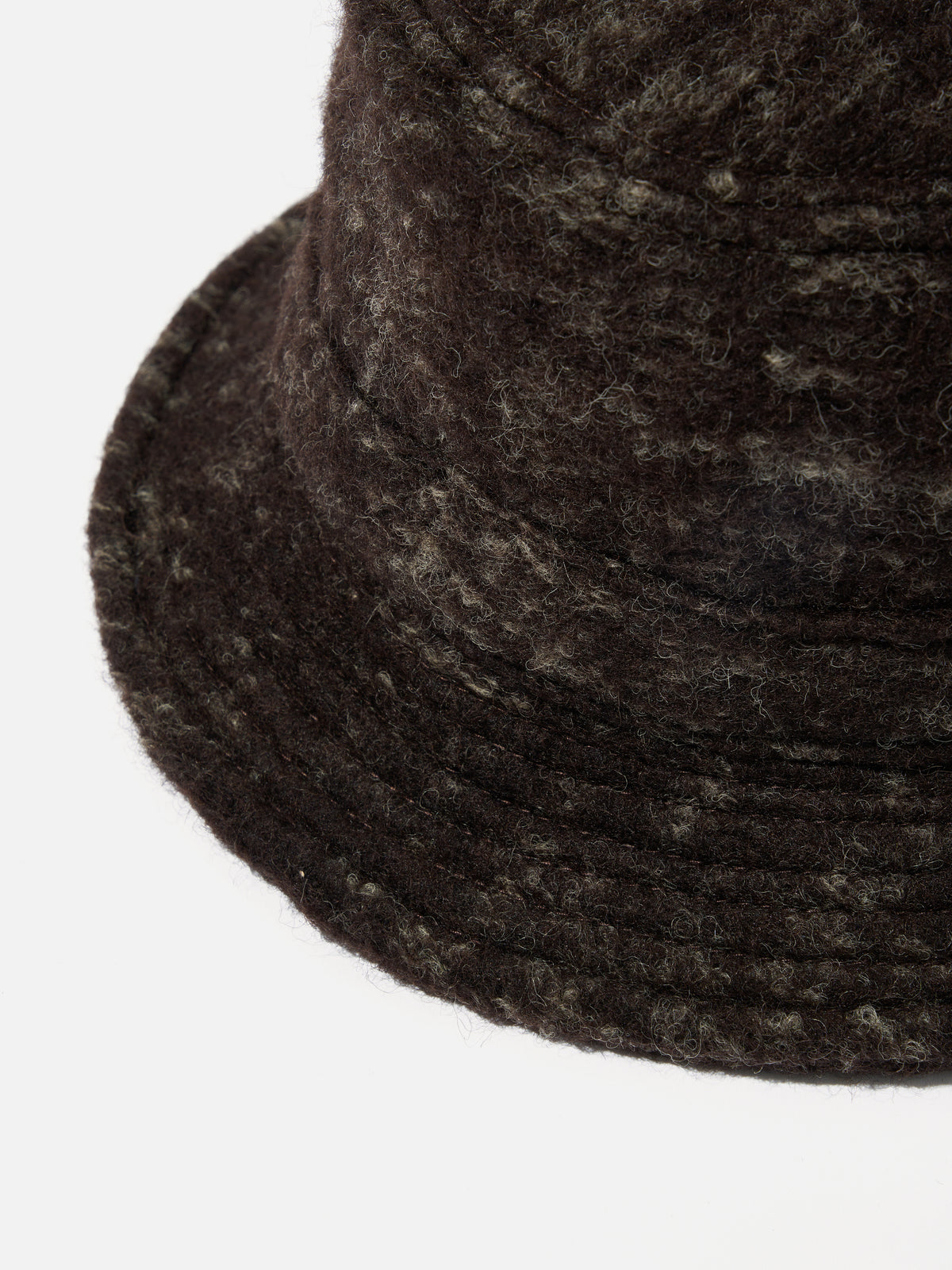 Universal Works Bucket Hat in Brown Marble Fleece