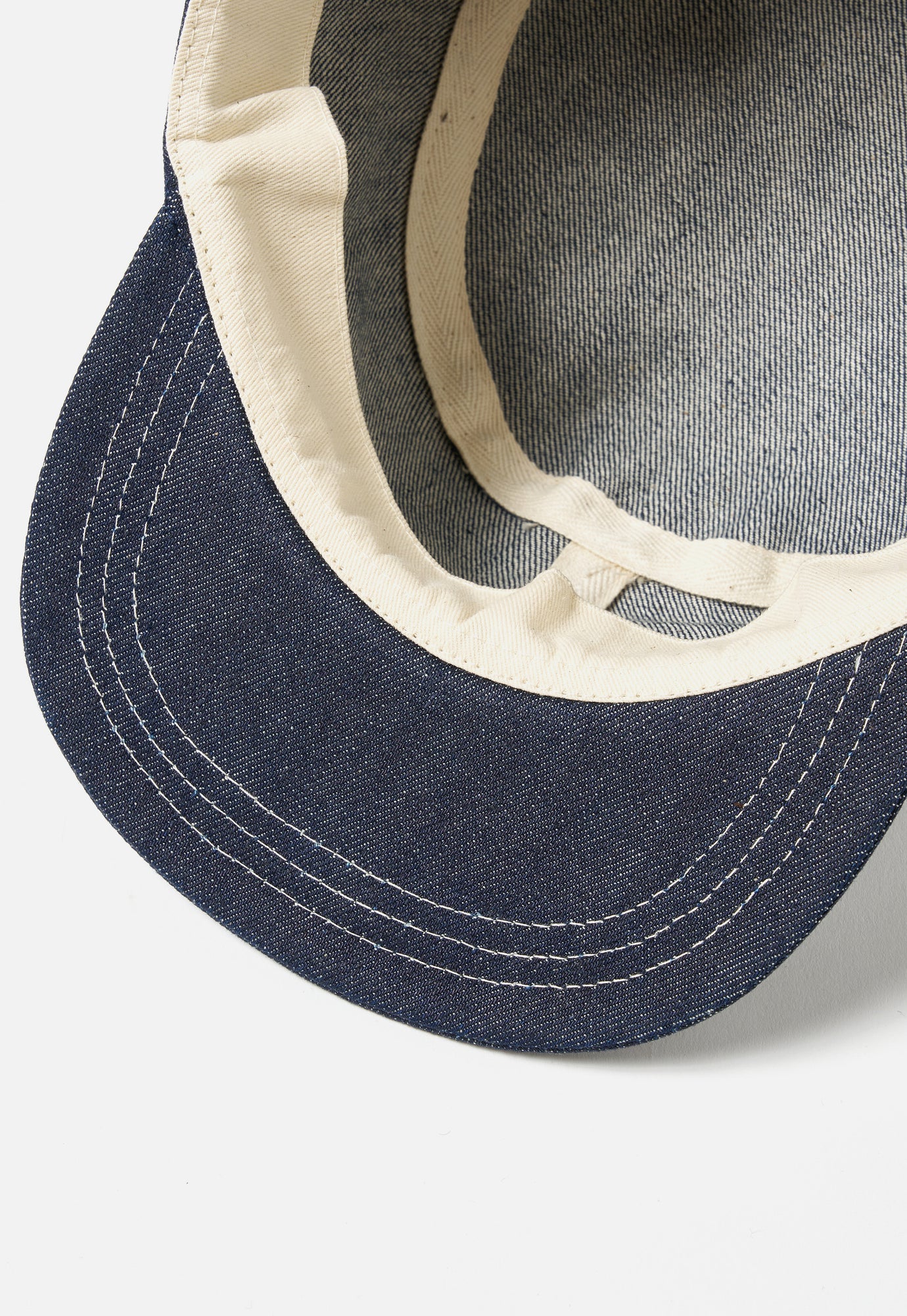 Universal Works Field Cap in Indigo 13oz Selvedge Denim