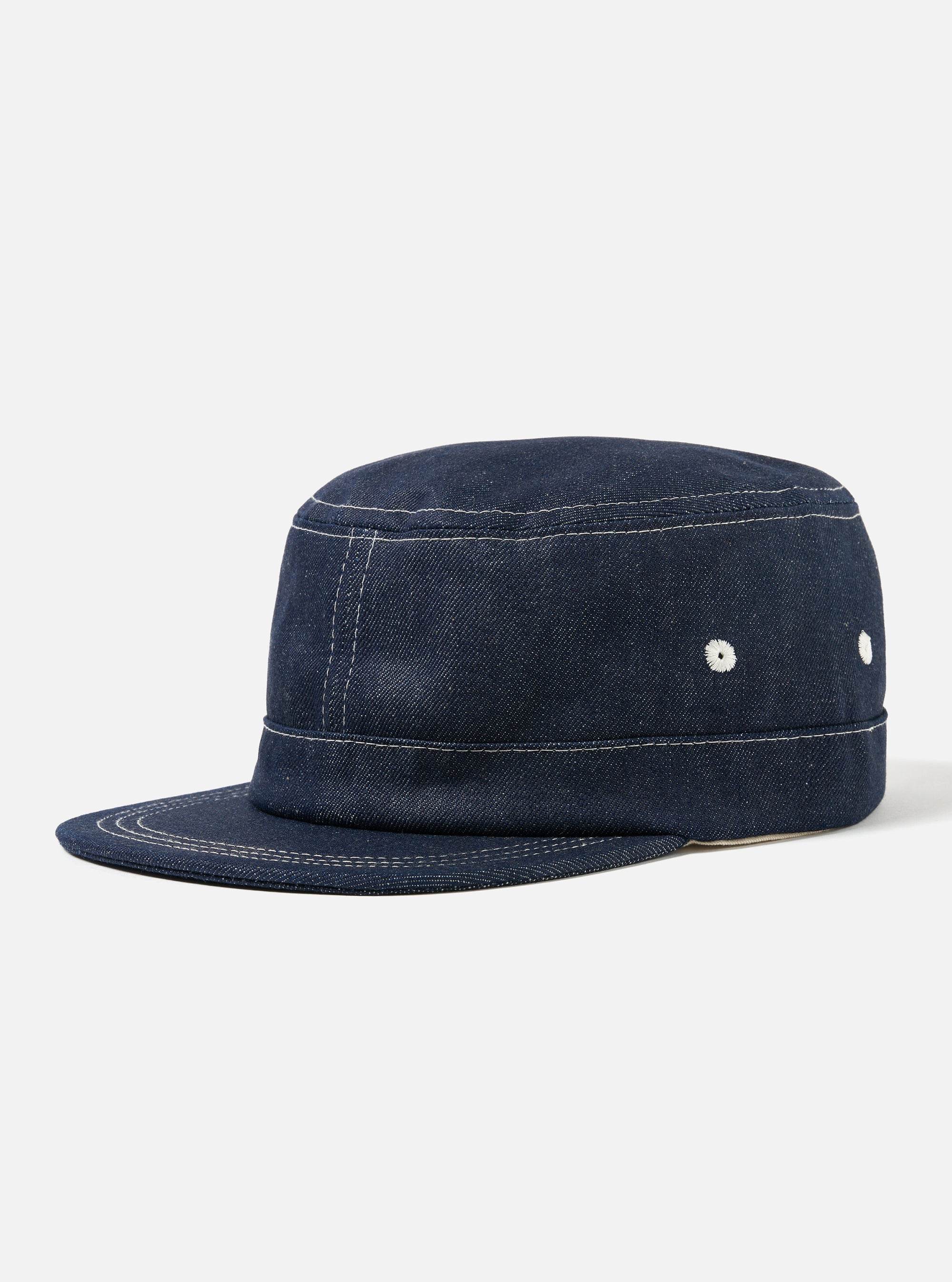 Universal Works Field Cap in Indigo 13oz Selvedge Denim