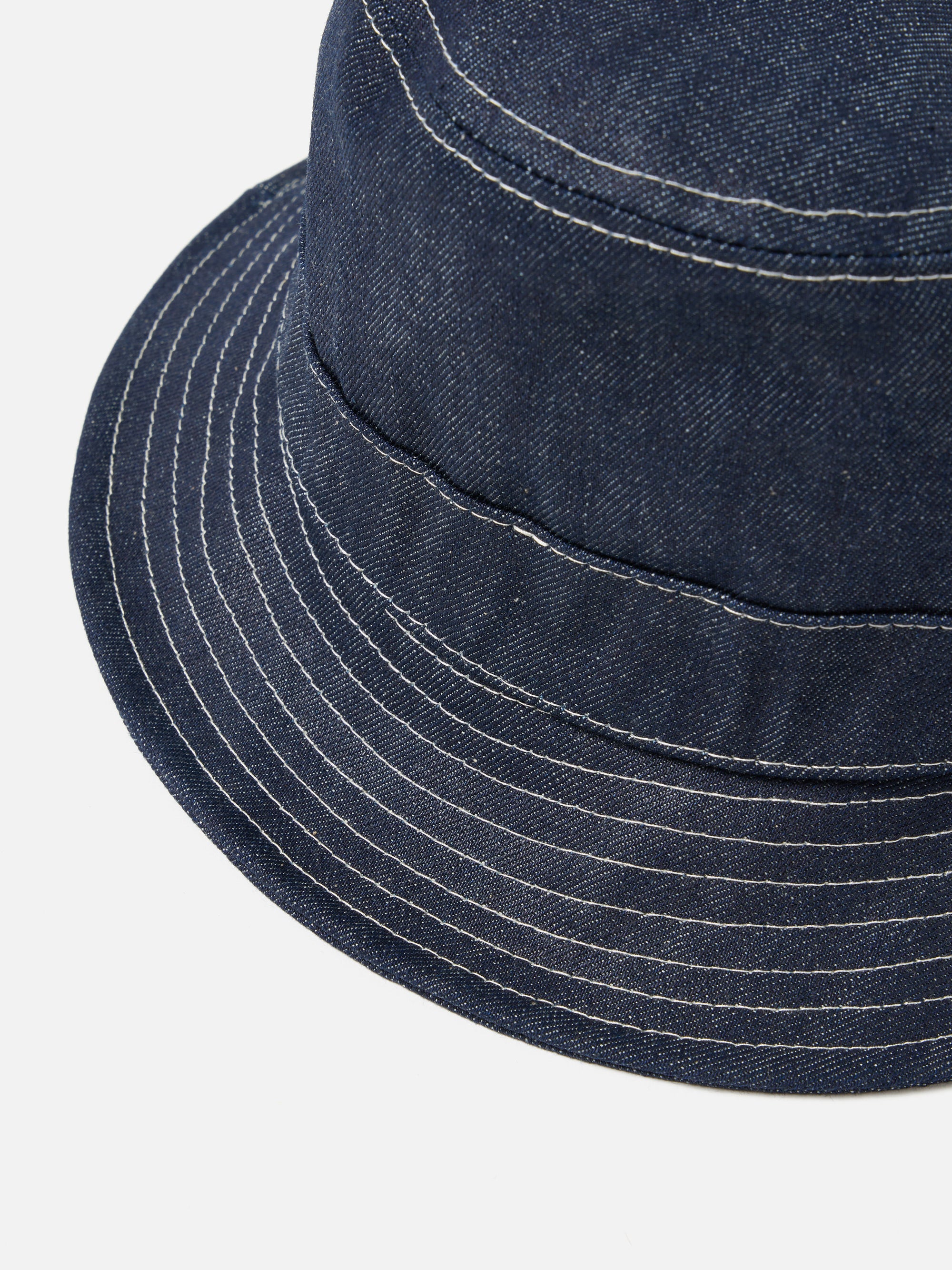 Universal Works Bucket Hat in Indigo 13oz Selvedge Denim