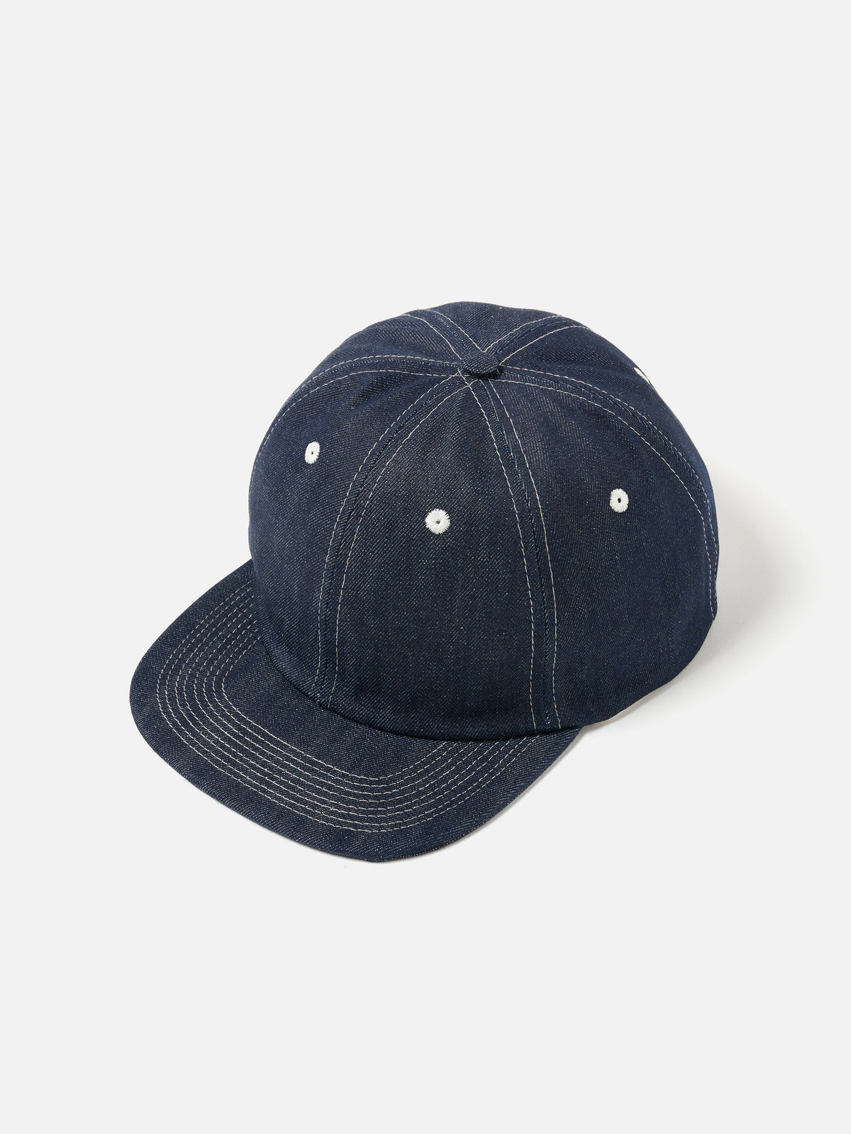 Universal Works Baseball Hat in Indigo 13oz Selvedge Denim