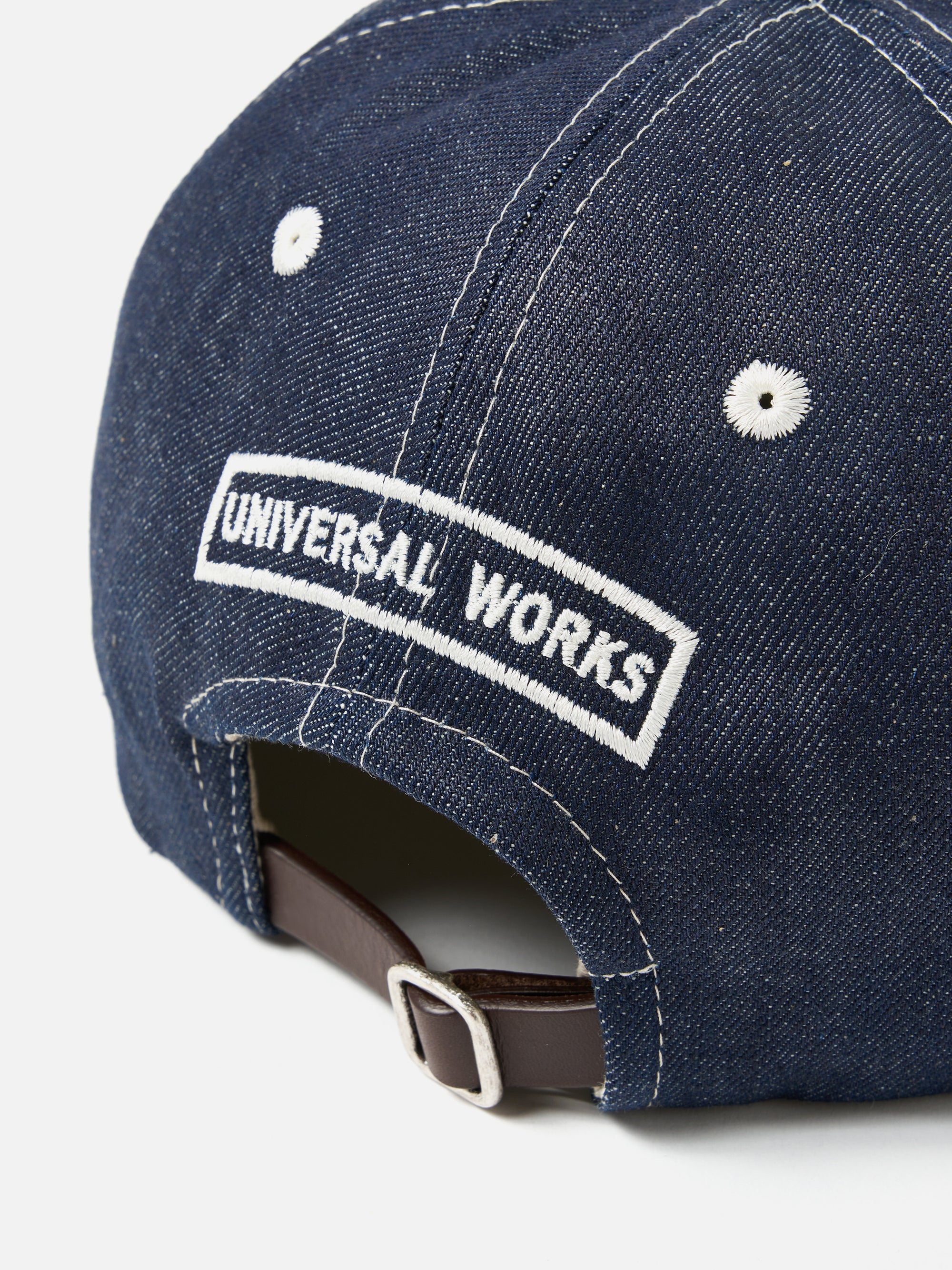 Universal Works Baseball Hat in Indigo 13oz Selvedge Denim