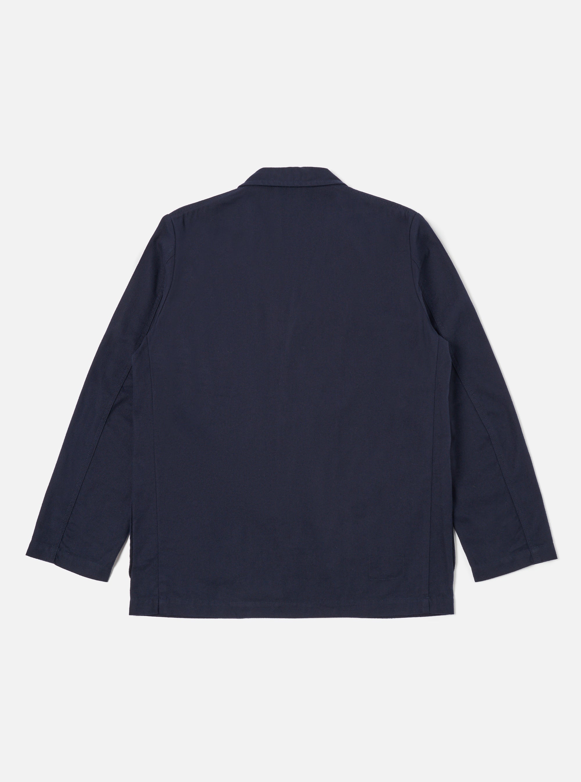 Universal Works Three Button Jacket in Navy Brushed Moleskin