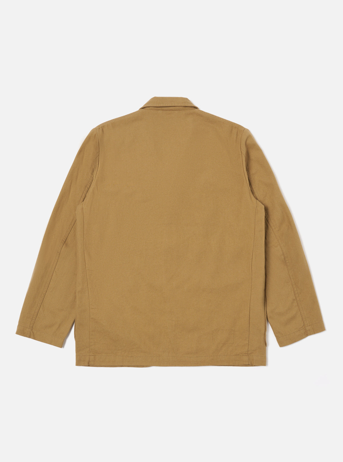 Universal Works Three Button Jacket in Sand Brushed Moleskin