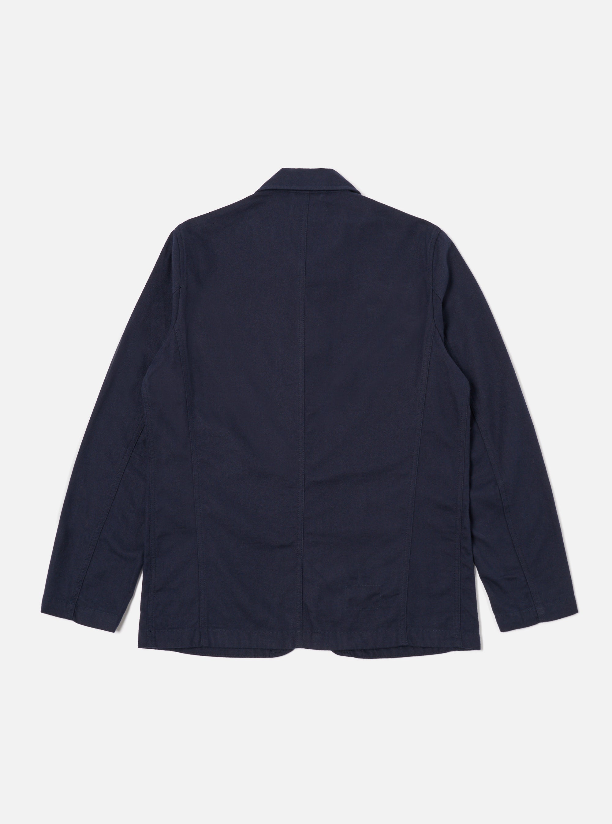 Universal Works Bakers Jacket in Navy Brushed Moleskin