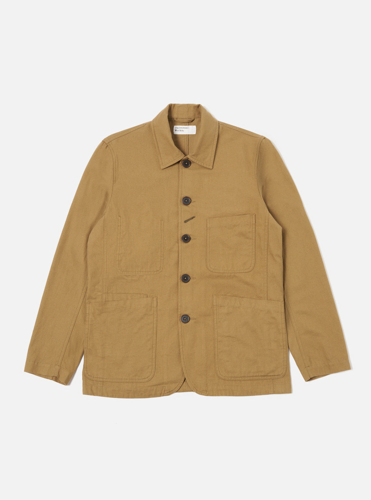 Universal Works Bakers Jacket in Sand Brushed Moleskin