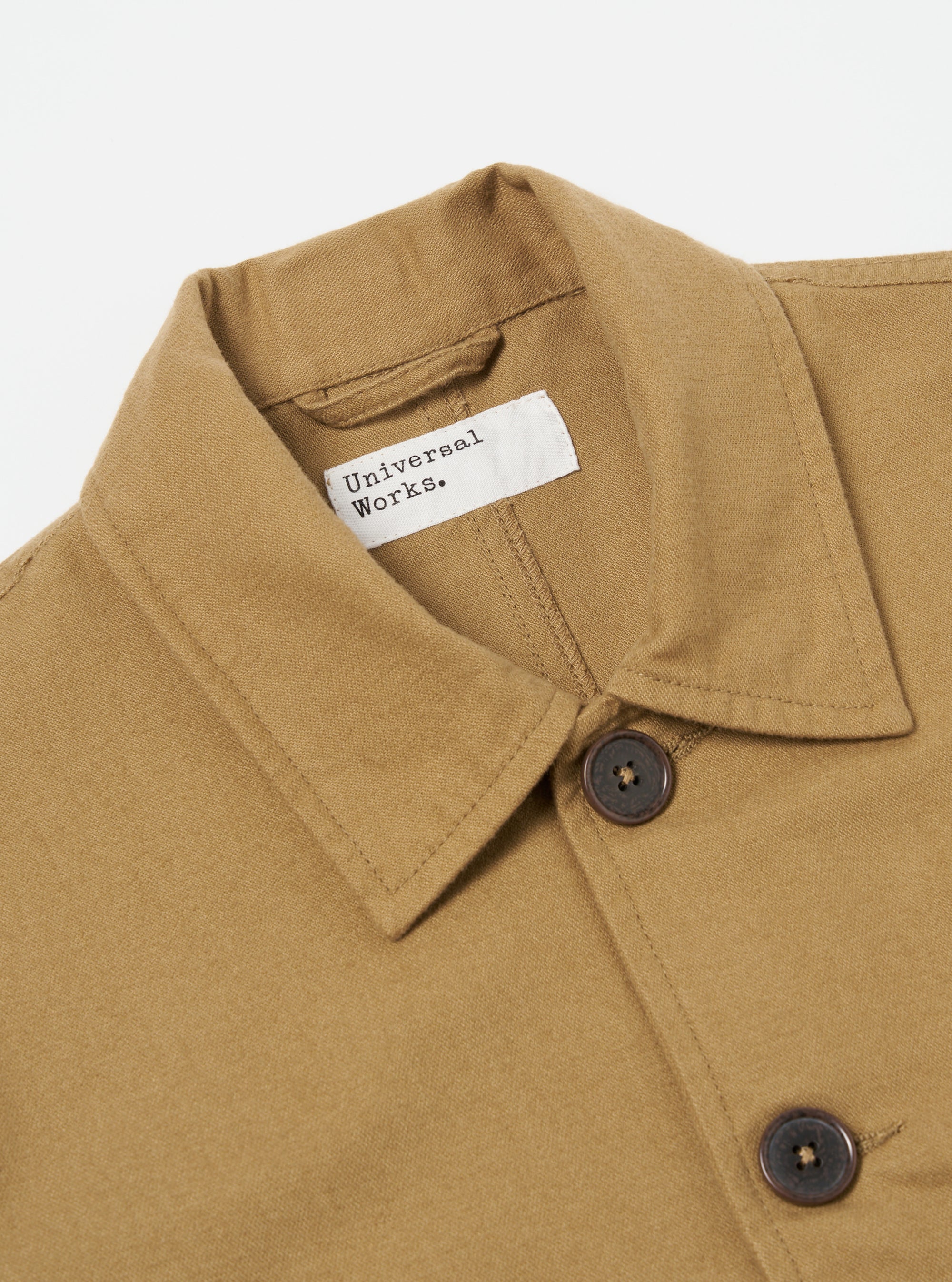 Universal Works Bakers Jacket in Sand Brushed Moleskin