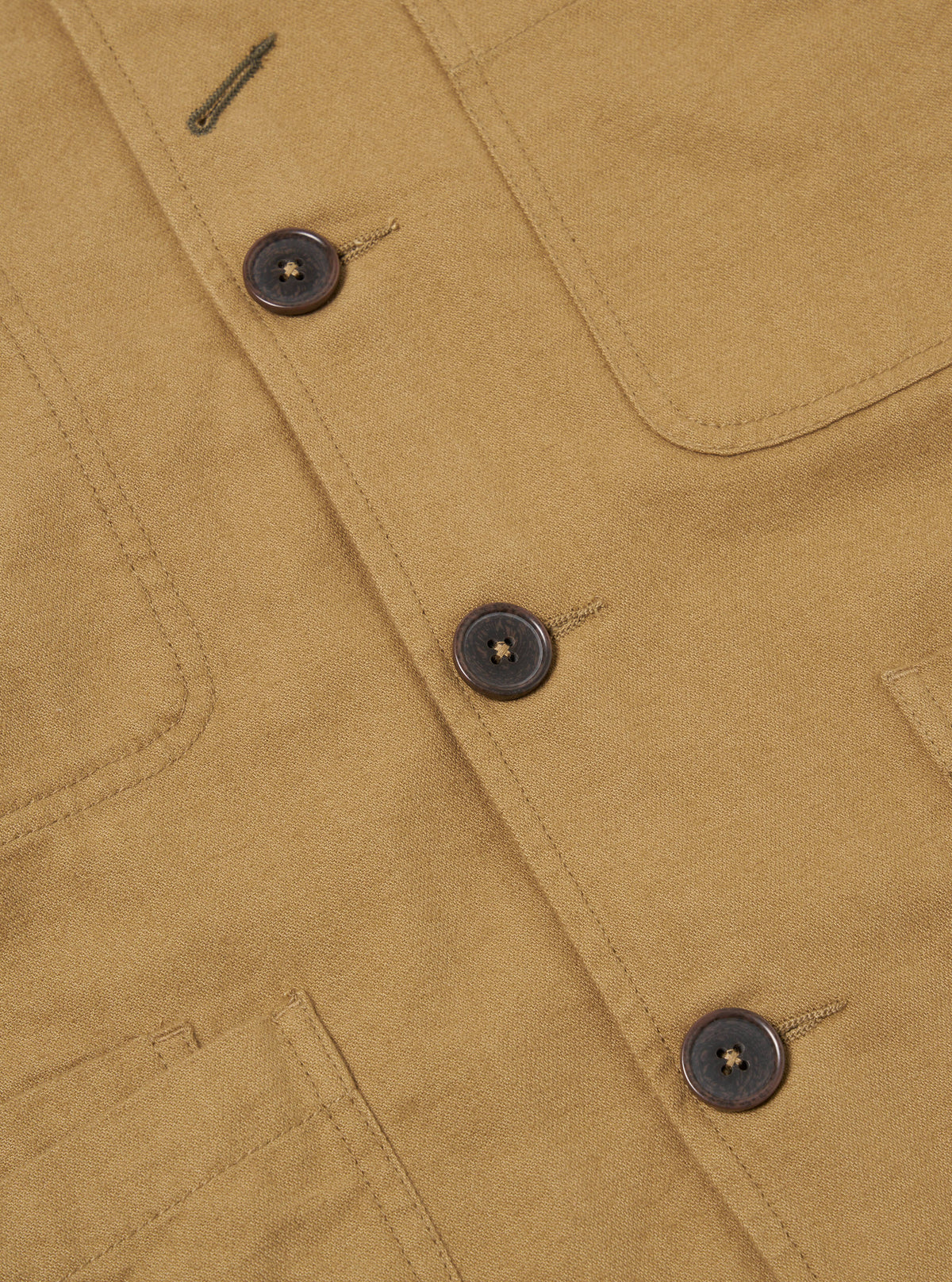 Universal Works Bakers Jacket in Sand Brushed Moleskin