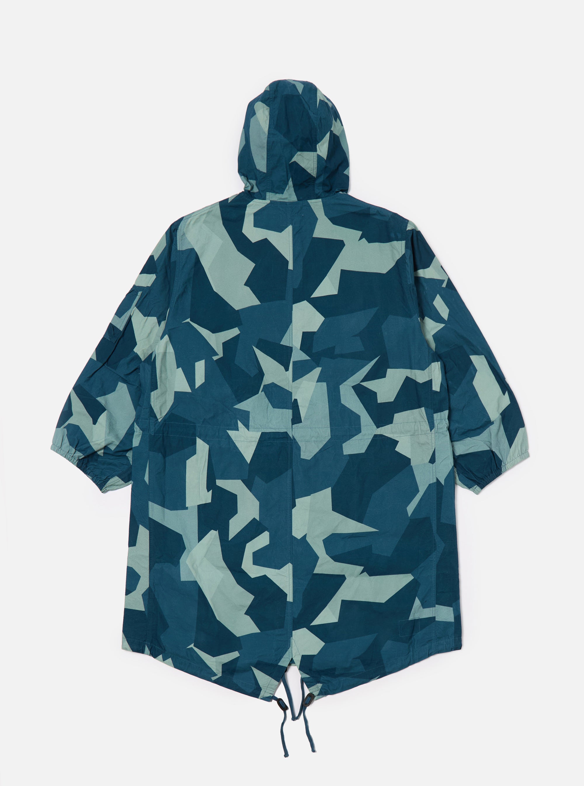 Universal Works Beach Parka in Blue Swedish Camo