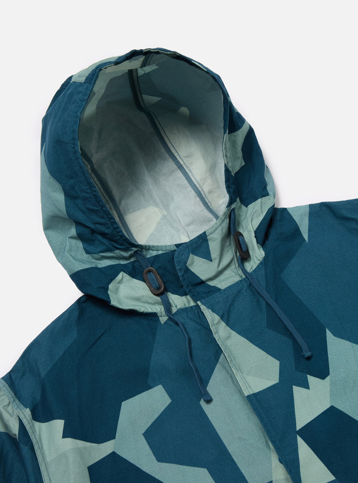 Universal Works Beach Parka in Blue Swedish Camo